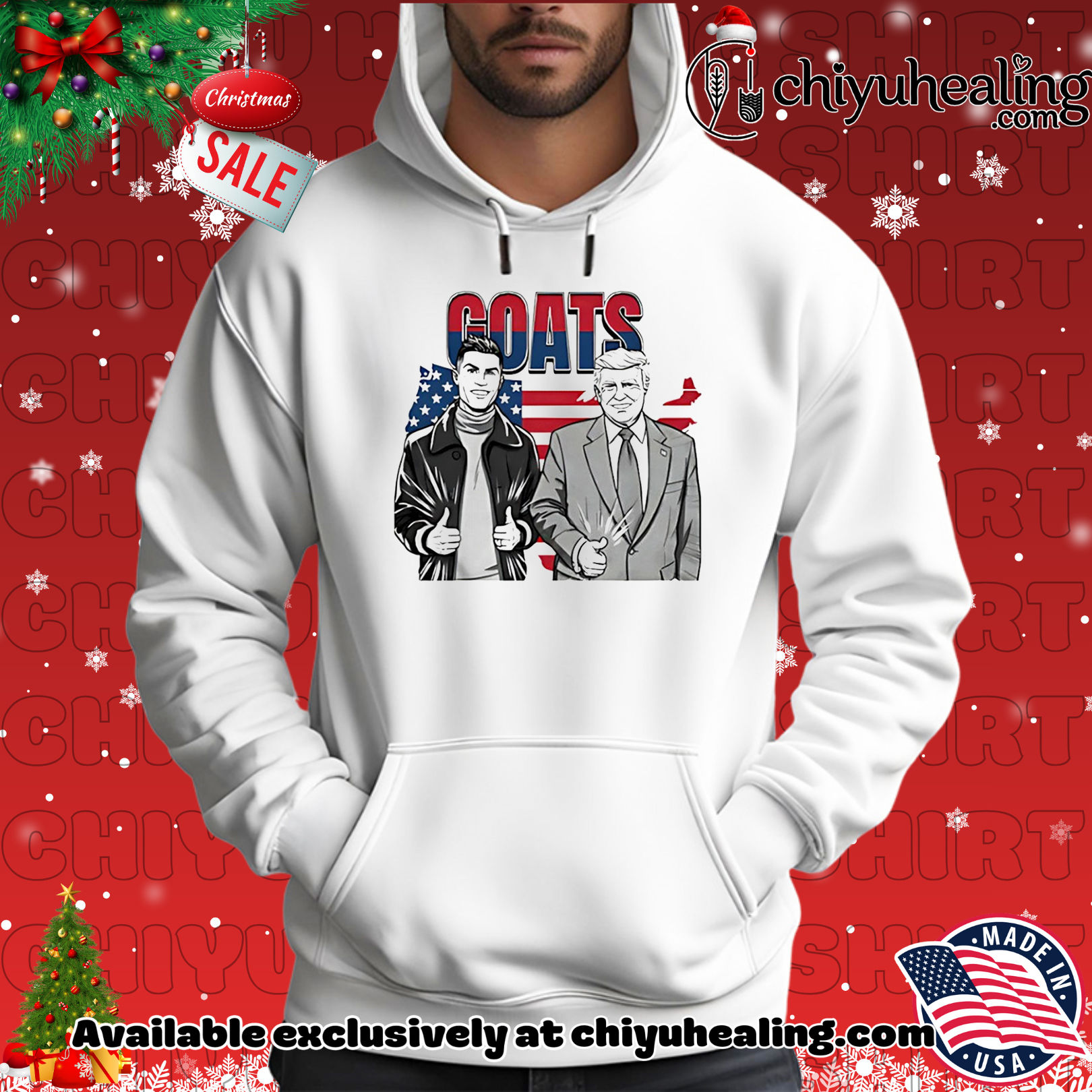 GOATS Trump and CR7 American Trump-Legends shirt, Hoodie, Sweatshirt, Poster Canvas, Mug, Ornaments 2 GOATS Trump and CR7 American Trump-Legends shirt, Hoodie, Sweatshirt, Poster Canvas, Mug, Ornaments