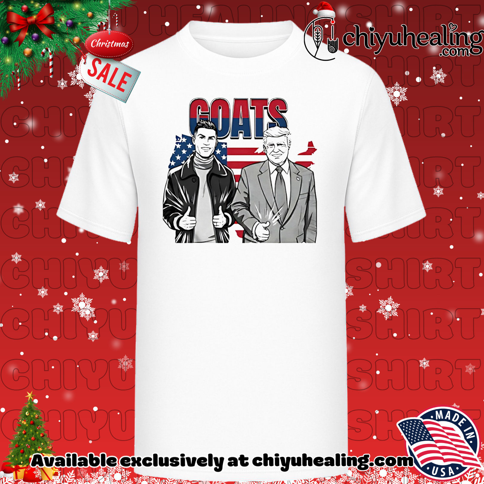 GOATS Trump and CR7 American Trump-Legends shirt, Hoodie, Sweatshirt, Poster Canvas, Mug, Ornaments