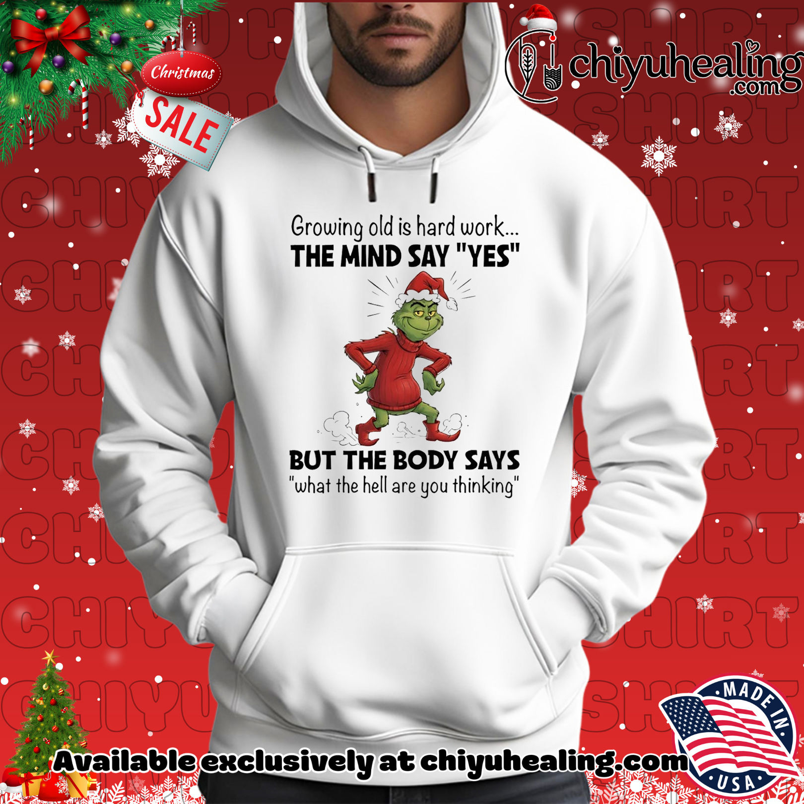 Grinch growing old is hard work the mind say yes but the body says Christmas shirt, Hoodie, Sweatshirt, Poster Canvas, Mug, Ornaments 2 Grinch growing old is hard work the mind say yes but the body says Christmas shirt, Hoodie, Sweatshirt, Poster Canvas, Mug, Ornaments