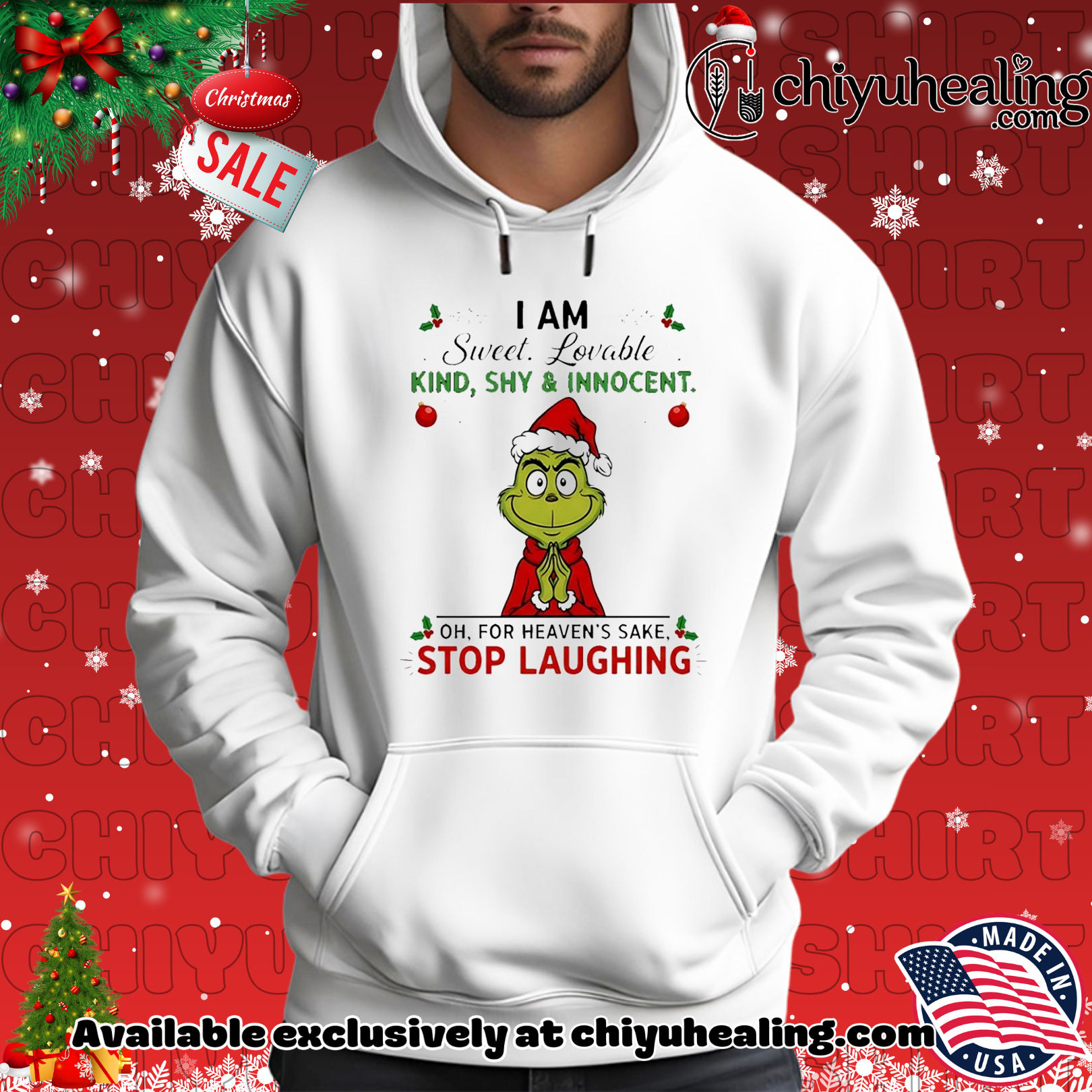 Grinch I am sweet lovable kind shy and innocent Christmas shirt, Hoodie, Sweatshirt, Poster Canvas, Mug, Ornaments 2 Grinch I am sweet lovable kind shy and innocent Christmas shirt, Hoodie, Sweatshirt, Poster Canvas, Mug, Ornaments