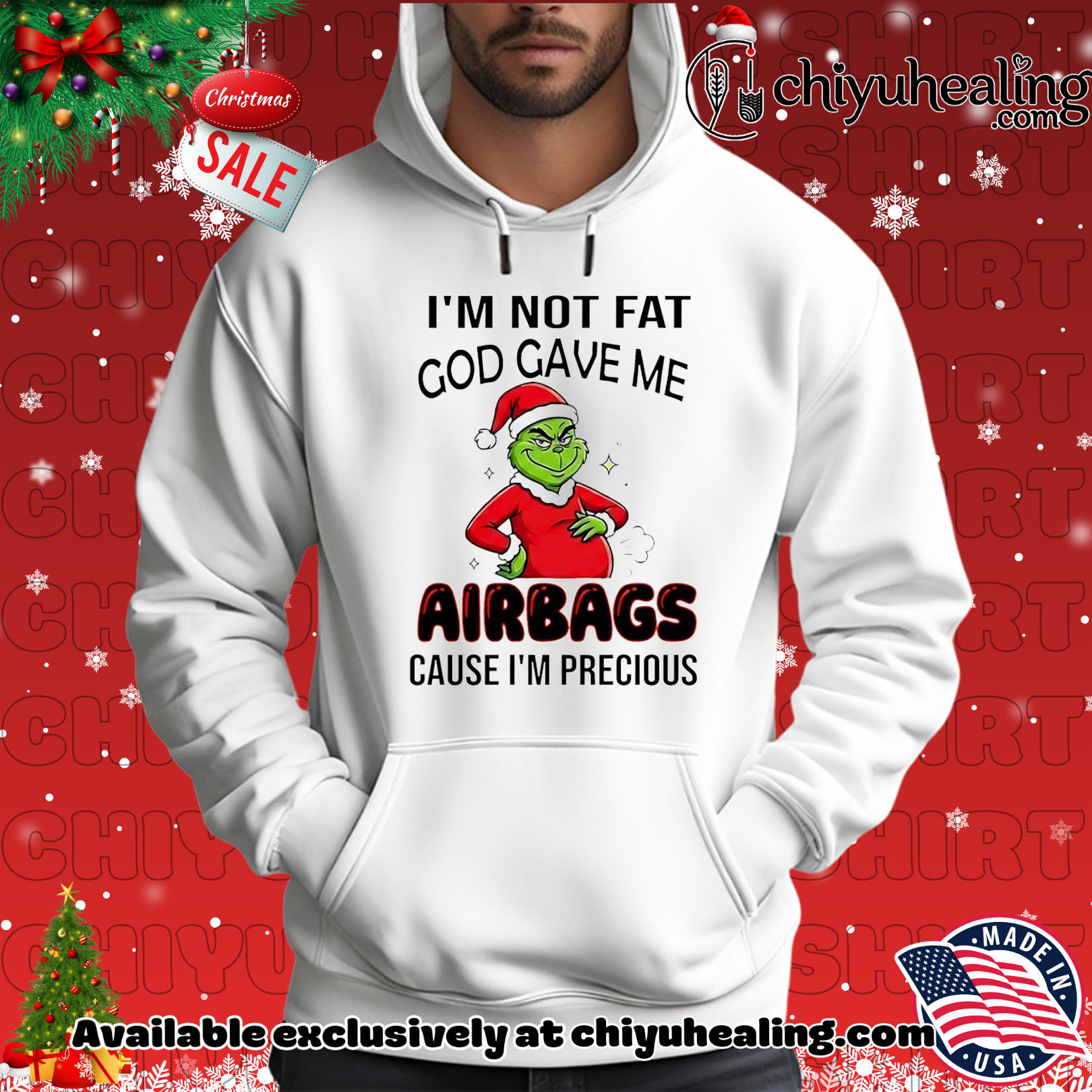 Grinch I'm not fat god gave me Airbags cause Im precious Christmas shirt, Hoodie, Sweatshirt, Poster Canvas, Mug, Ornaments 2 Grinch I'm not fat god gave me Airbags cause Im precious Christmas shirt, Hoodie, Sweatshirt, Poster Canvas, Mug, Ornaments