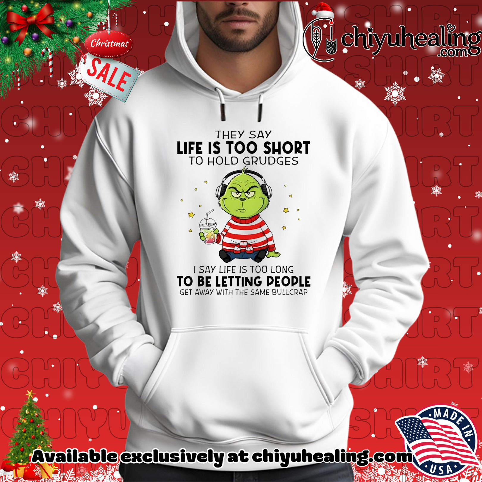 Grinch that say life is too short to hold grudges Christmas shirt, Hoodie, Sweatshirt, Poster Canvas, Mug, Ornaments 2 Grinch that say life is too short to hold grudges Christmas shirt, Hoodie, Sweatshirt, Poster Canvas, Mug, Ornaments