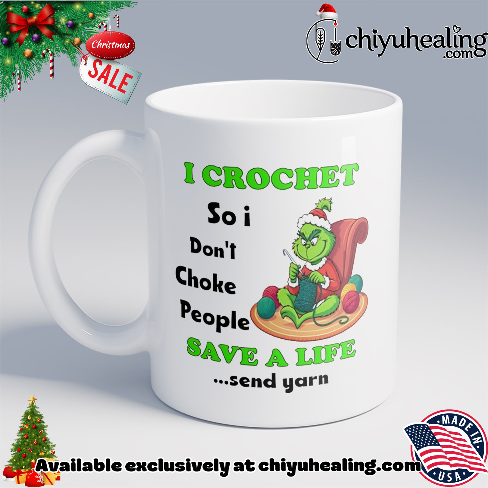 I crochet so I don't choke people save a life send yarn Grinch Christmas shirt, Hoodie, Sweatshirt, Poster Canvas, Mug, Ornaments 6 I crochet so I don't choke people save a life send yarn Grinch Christmas shirt, Hoodie, Sweatshirt, Poster Canvas, Mug, Ornaments