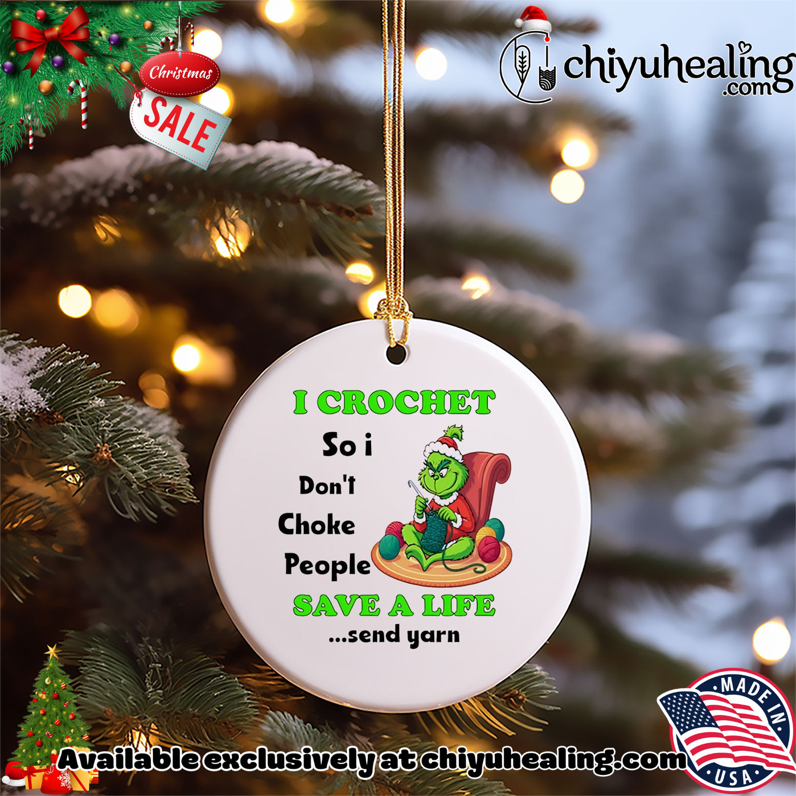 I crochet so I don't choke people save a life send yarn Grinch Christmas shirt, Hoodie, Sweatshirt, Poster Canvas, Mug, Ornaments 5 I crochet so I don't choke people save a life send yarn Grinch Christmas shirt, Hoodie, Sweatshirt, Poster Canvas, Mug, Ornaments