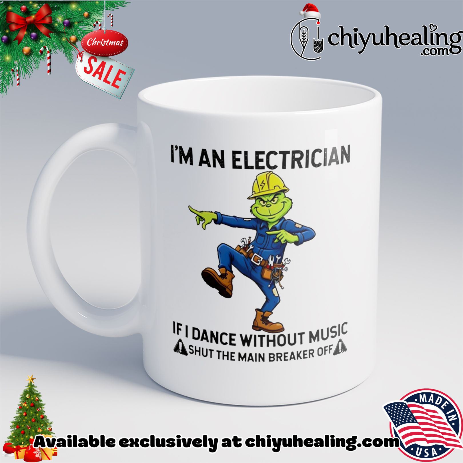 I'm an electrician if I dance without music shut the main breaker off Grinch Christmas shirt, Hoodie, Sweatshirt, Poster Canvas, Mug, Ornaments 6 I'm an electrician if I dance without music shut the main breaker off Grinch Christmas shirt, Hoodie, Sweatshirt, Poster Canvas, Mug, Ornaments