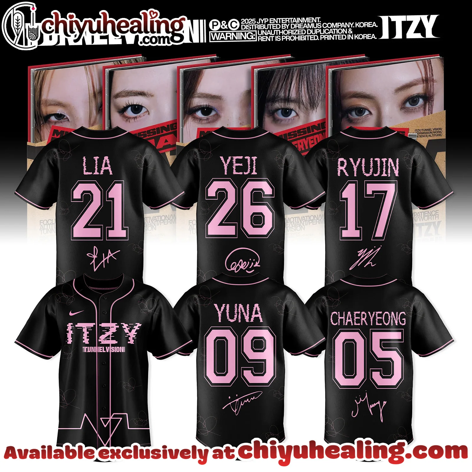 ITZY ALBUM TUNNEL VISION Collection Baseball Jersey