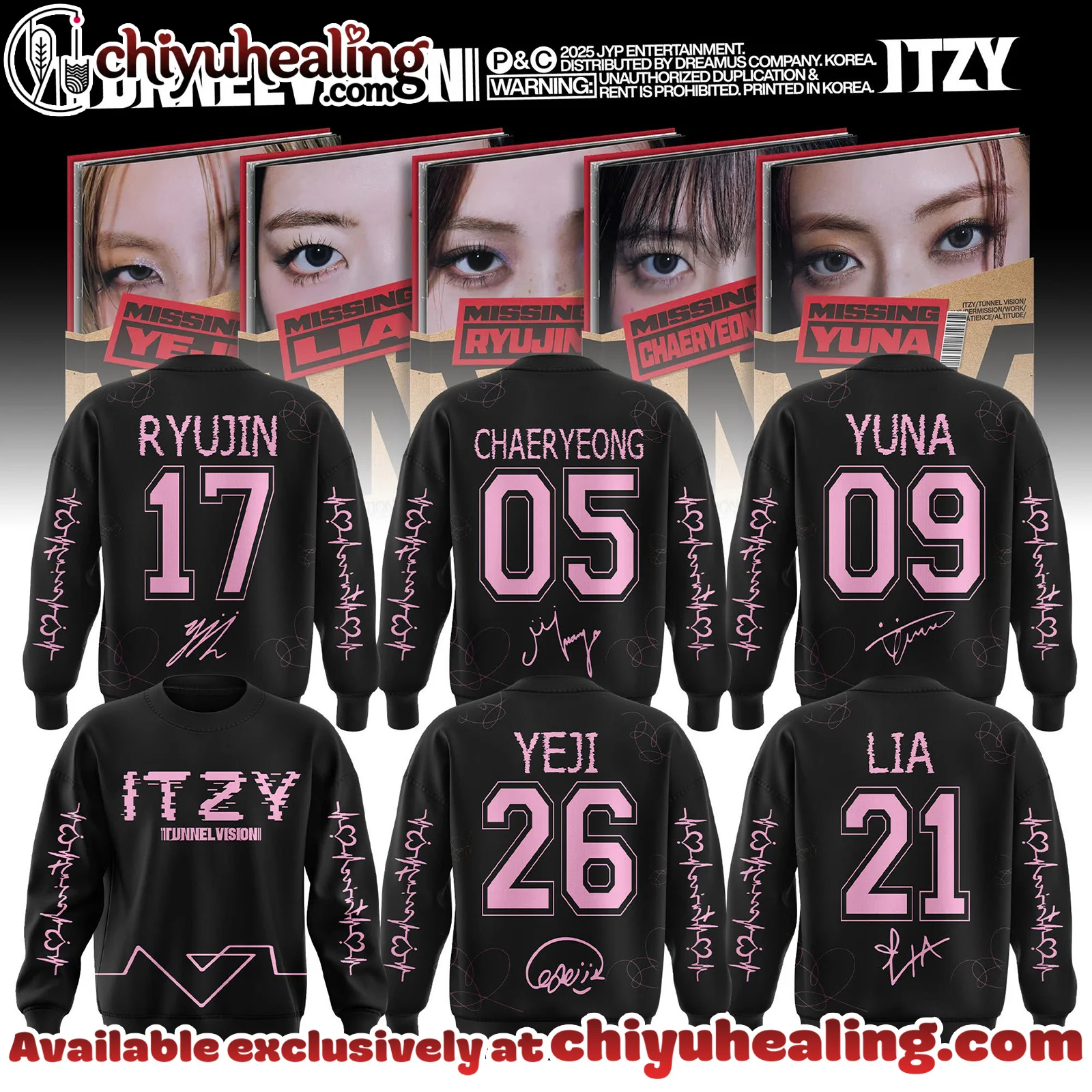 ITZY ALBUM TUNNEL VISION Collection Sweatshirt, Shirt, Hoodie