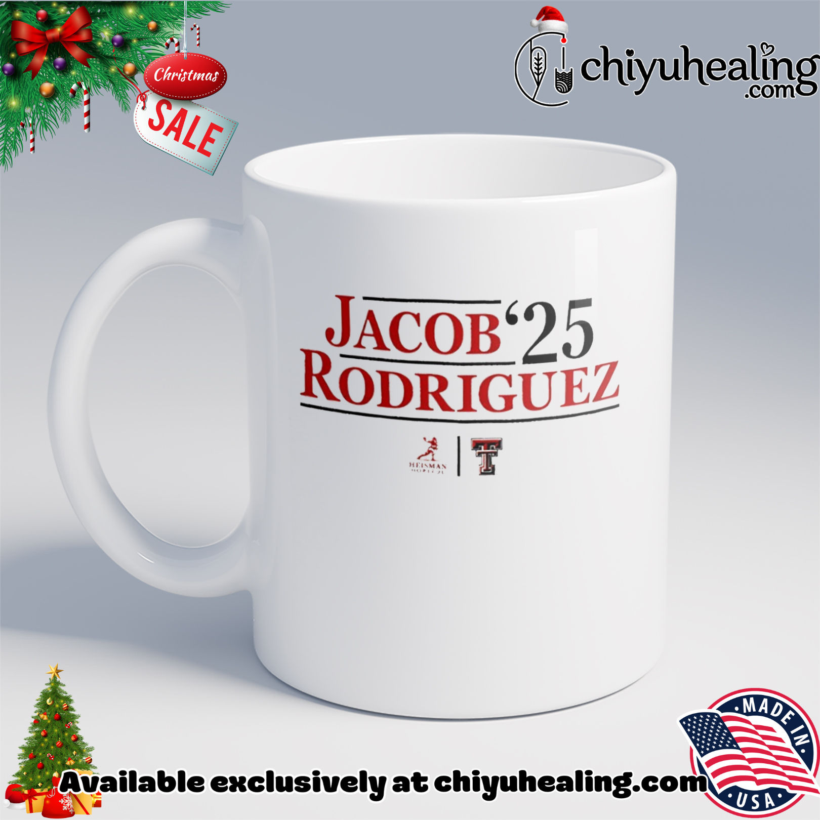 Jacob Rodriguez '25 Heisman Texas Tech Red Raiders shirt, Hoodie, Sweatshirt, Poster Canvas, Mug, Ornaments 6 Jacob Rodriguez '25 Heisman Texas Tech Red Raiders shirt, Hoodie, Sweatshirt, Poster Canvas, Mug, Ornaments