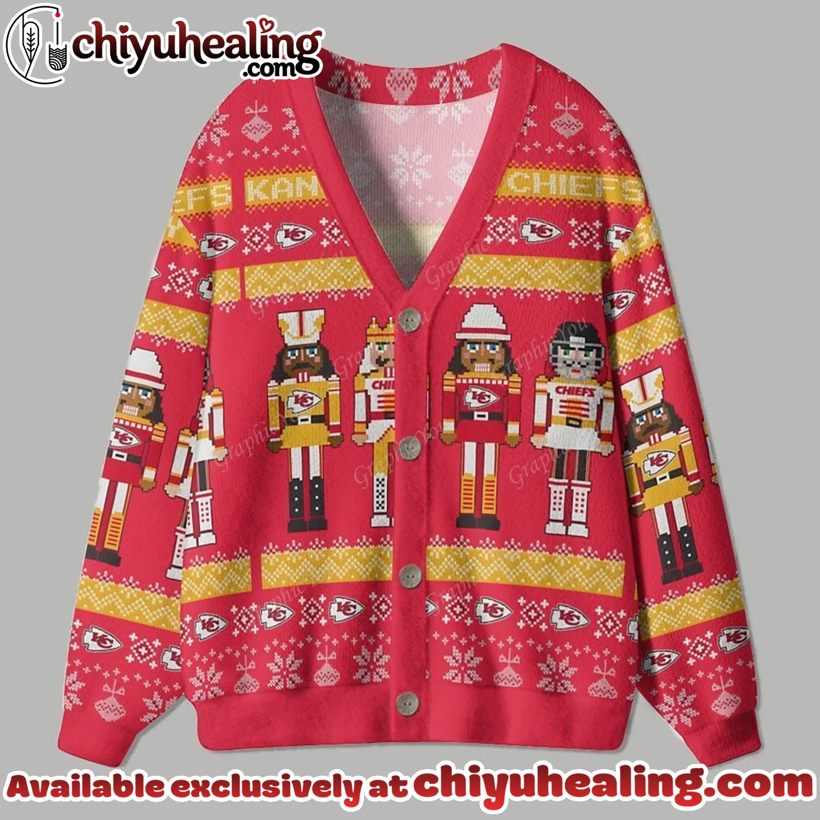 Kansas City Chiefs Cardigan Christmas Sweater, Ugly Sweatshirt, Shirt, Hoodie, All Team NFL - Ver 3