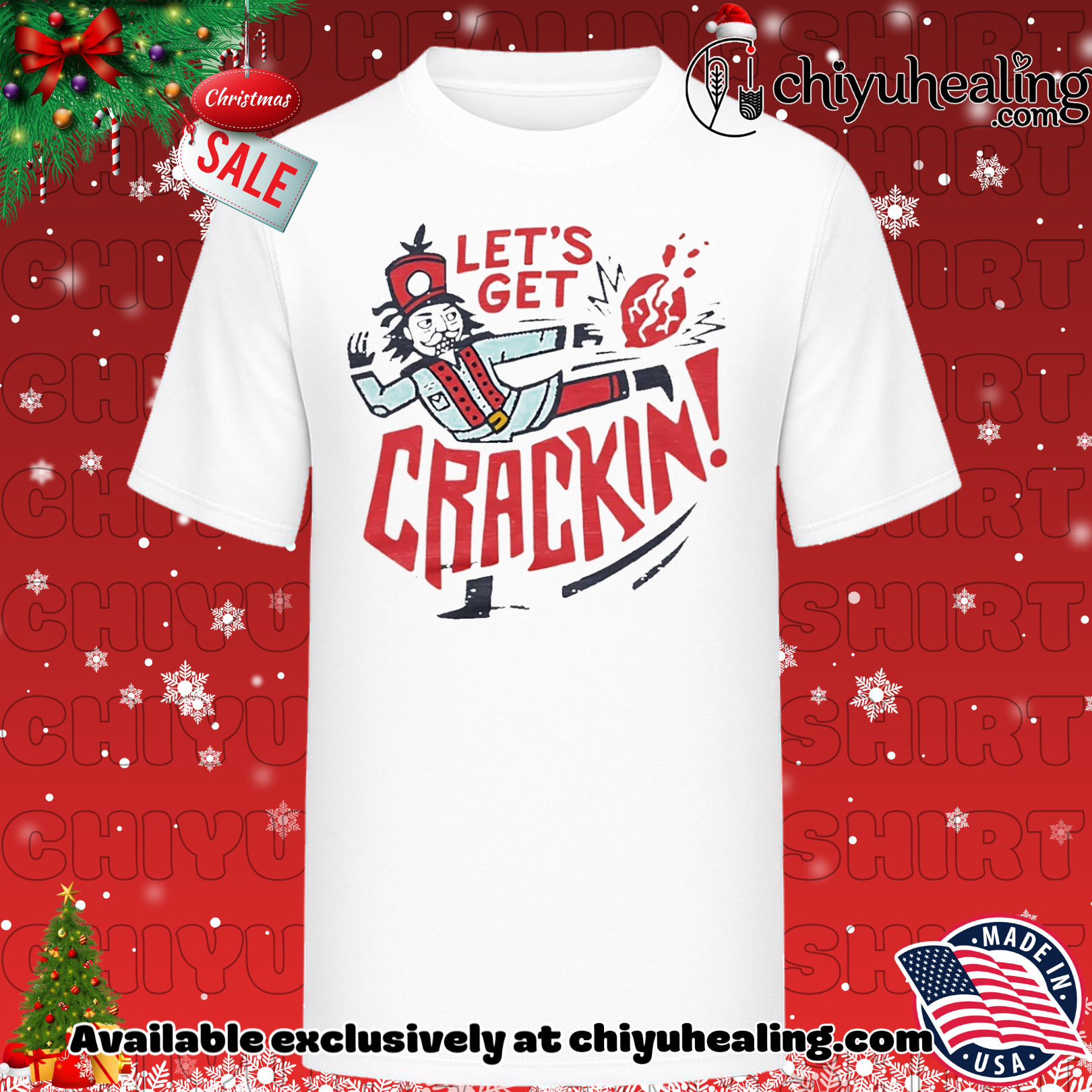Let's Get Crackin Kansas City Chiefs Christmas shirt, Hoodie, Sweatshirt, Poster Canvas, Mug, Ornaments