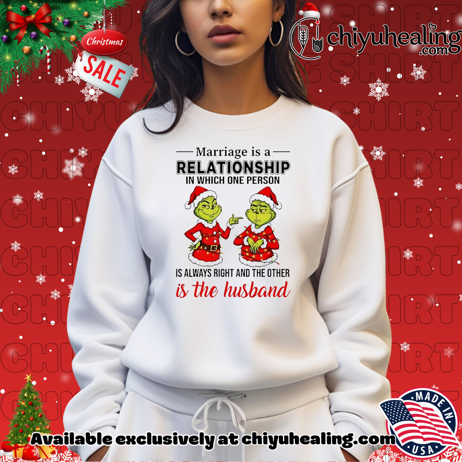 Marriage is a relationship in which one person is always right and the other is the husband Grinch shirt, Hoodie, Sweatshirt, Poster Canvas, Mug, Ornaments Marriage is a relationship in which one person is always right and the other is the husband Grinch shirt, Hoodie, Sweatshirt, Poster Canvas, Mug, Ornaments