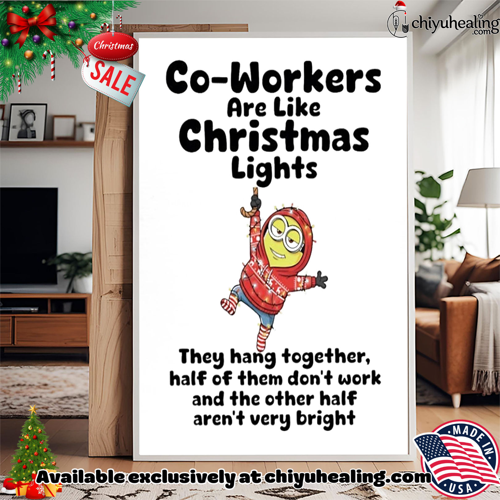 Minion Co-Workers are like Christmas lights shirt, Hoodie, Sweatshirt, Poster Canvas, Mug, Ornaments Minion Co-Workers are like Christmas lights shirt, Hoodie, Sweatshirt, Poster Canvas, Mug, Ornaments