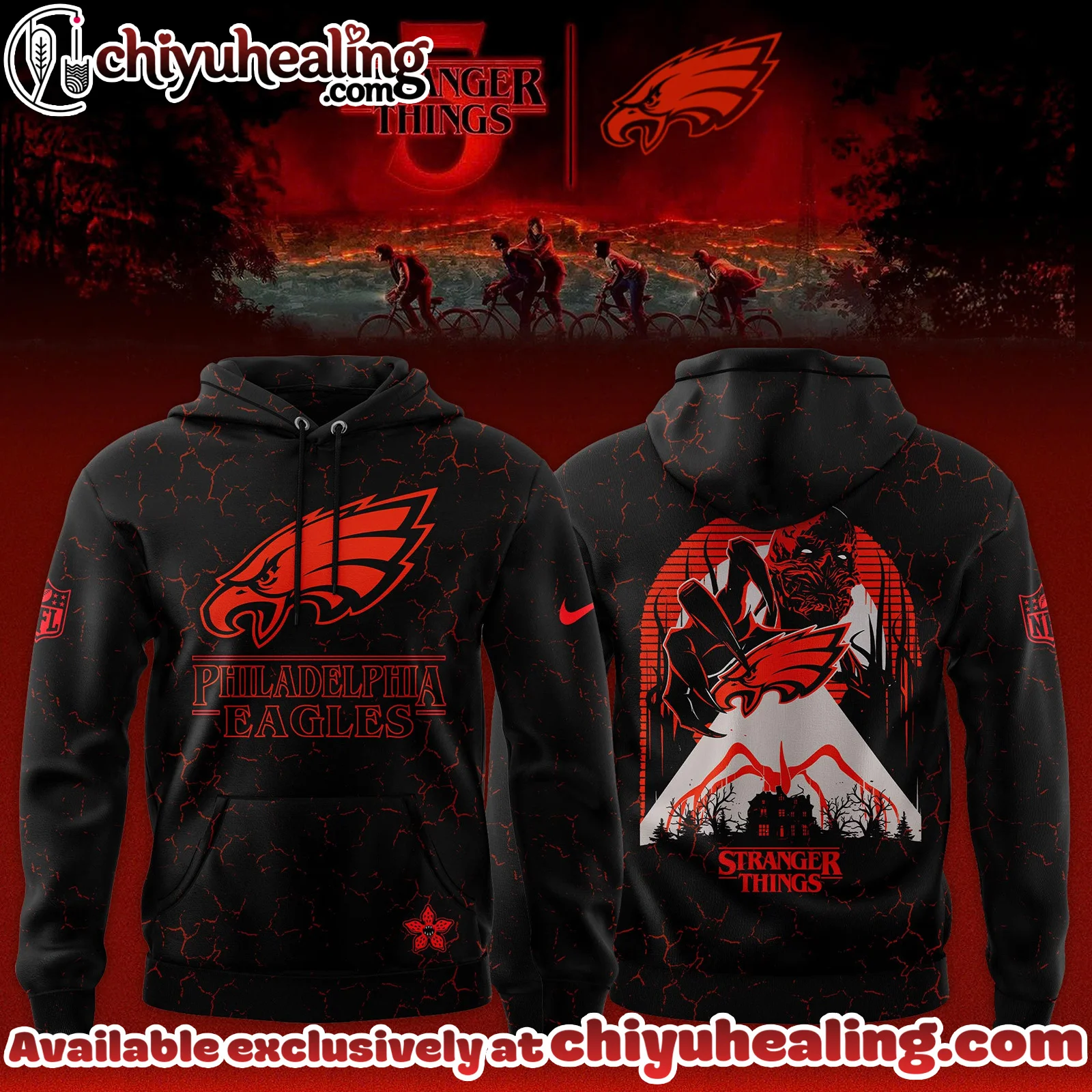 Philadelphia Eagles x Stranger Things Limited Edition Hoodie, Shirt, Sweatshirt