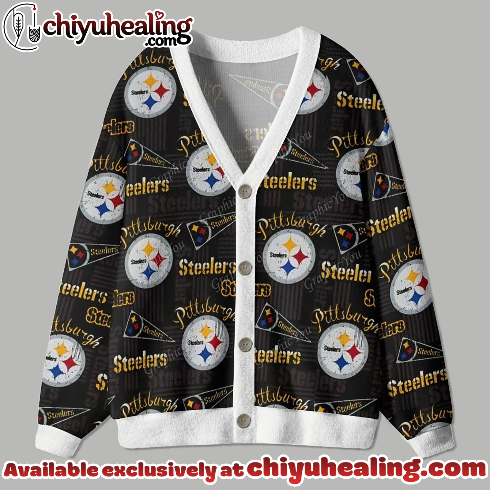 Pittsburgh Steelers Cardigan Christmas Sweater, Ugly Sweatshirt, Shirt, Hoodie, All Team NFL - Ver 2