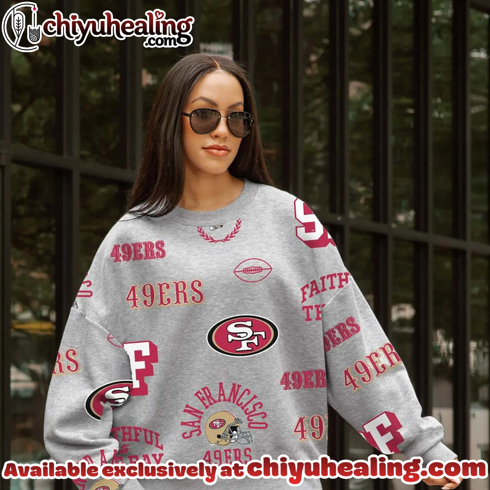 SAN FRANCISCO 49ERS ALWAYS ON REPEAT PREMIUM FLEECE CREW SWEATSHIRT, Shirt, Hoodie, All Team NFL