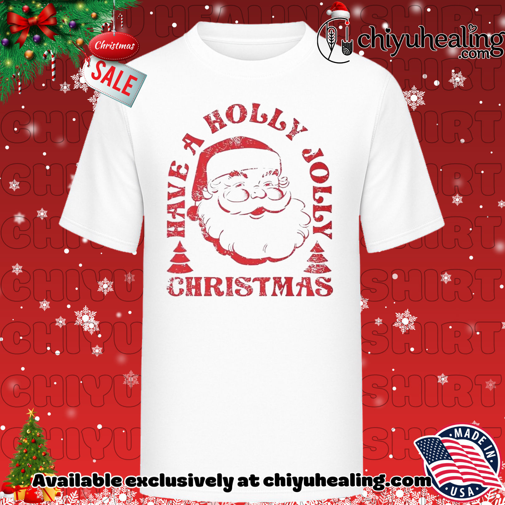 Santa have a Holly Jolly Christmas 2025 shirt, Hoodie, Sweatshirt, Poster Canvas, Mug, Ornaments