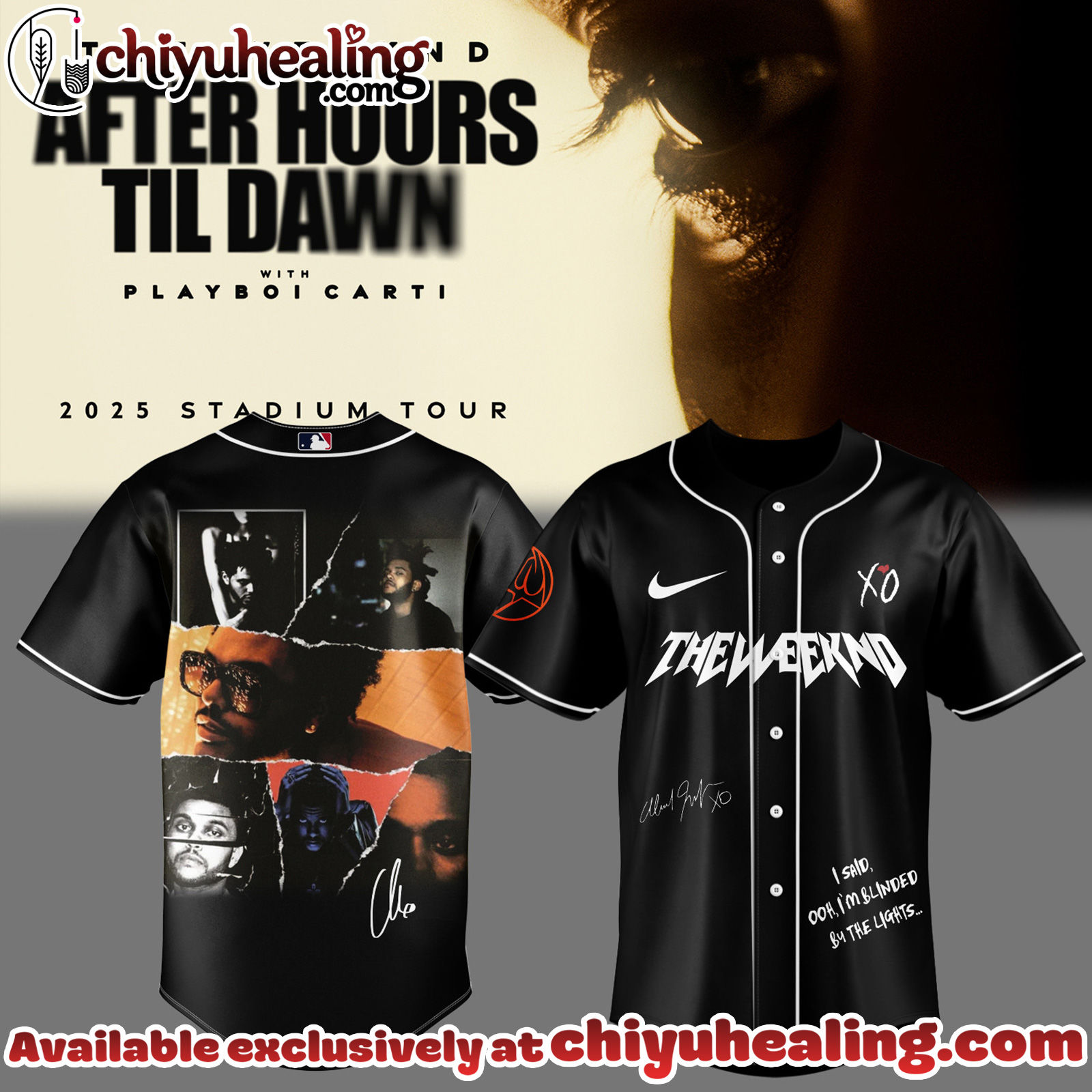 The Weeknd After Hours Till Dawn Tour Baseball Jersey - Ver 2