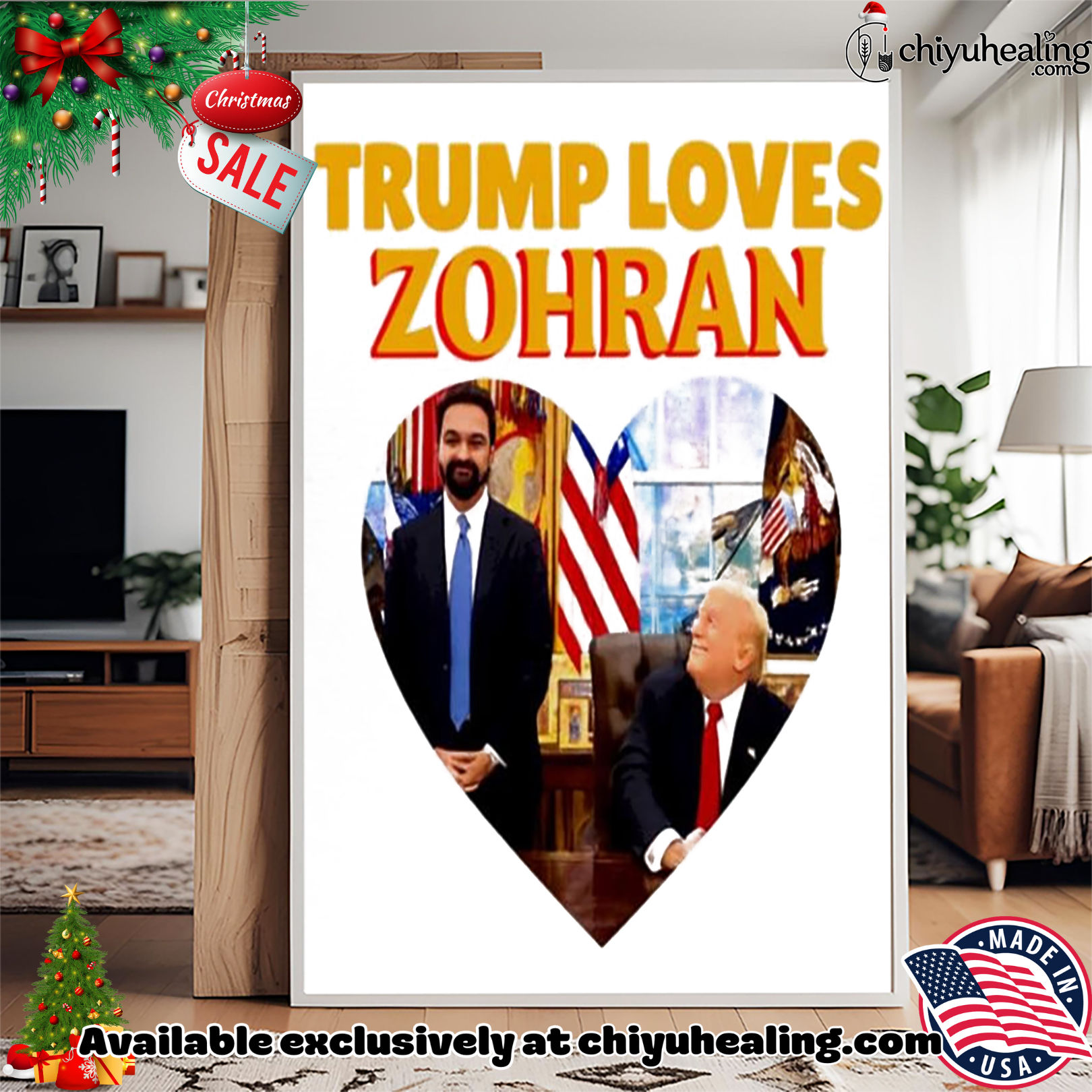 Trump Loves Zohran Mamdani 2025 shirt, Hoodie, Sweatshirt, Poster Canvas, Mug, Ornaments Trump Loves Zohran Mamdani 2025 shirt, Hoodie, Sweatshirt, Poster Canvas, Mug, Ornaments