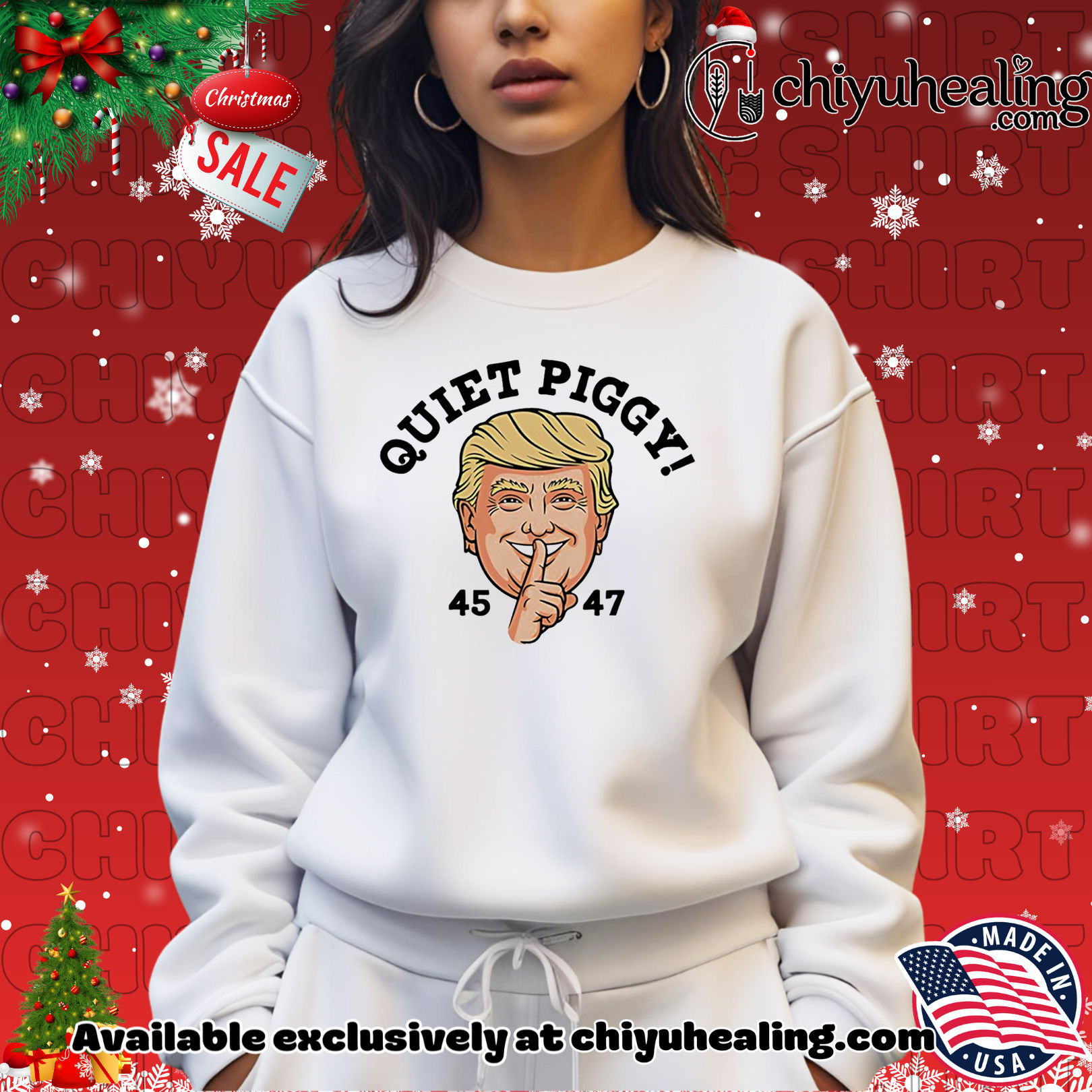 Trump Quiet Piggy 45 47 big face shirt, Hoodie, Sweatshirt, Poster Canvas, Mug, Ornaments Trump Quiet Piggy 45 47 big face shirt, Hoodie, Sweatshirt, Poster Canvas, Mug, Ornaments