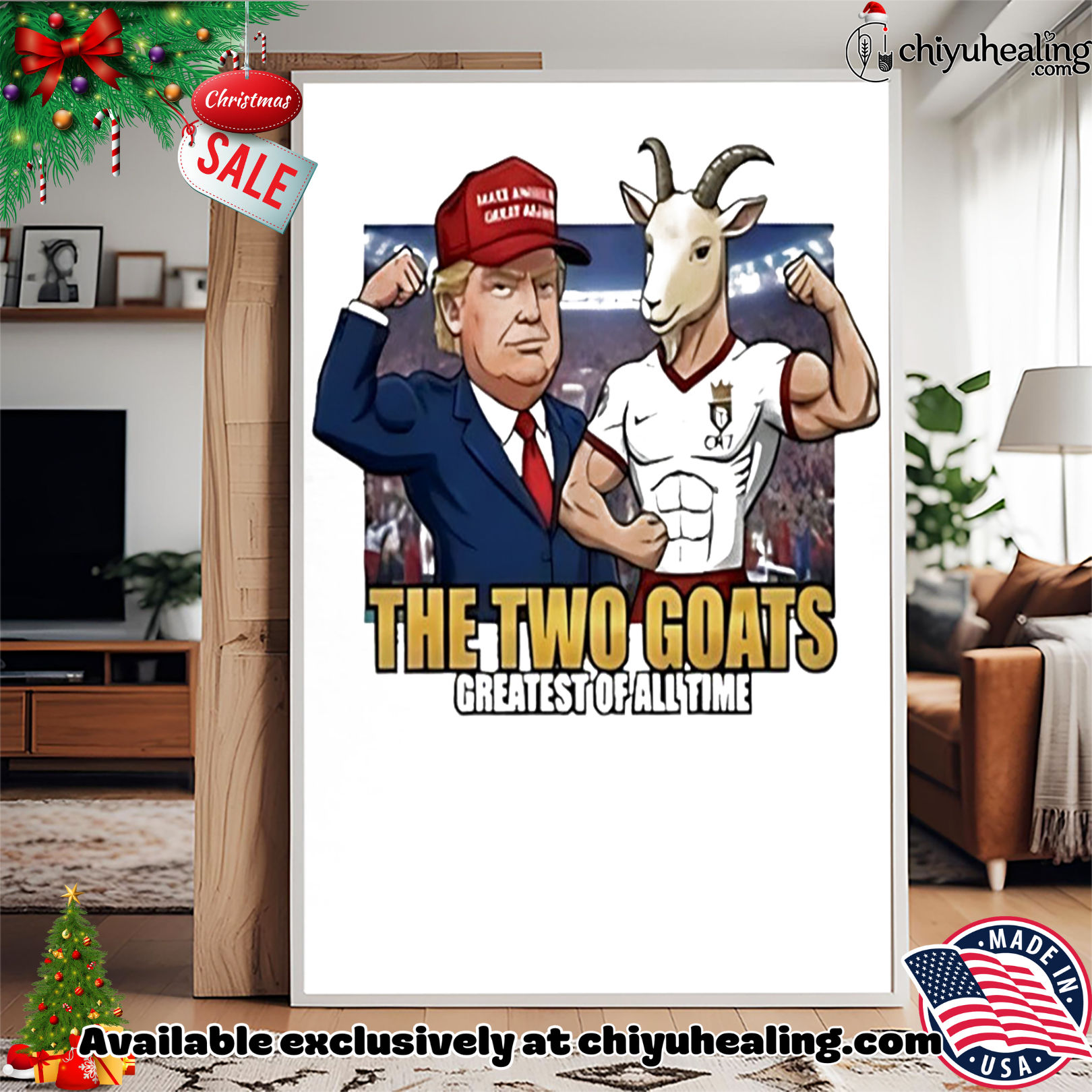 Trump Ronaldo Cr7 The Two Goats Meme Greatest Of All Time shirt, Hoodie, Sweatshirt, Poster Canvas, Mug, Ornaments Trump Ronaldo Cr7 The Two Goats Meme Greatest Of All Time shirt, Hoodie, Sweatshirt, Poster Canvas, Mug, Ornaments