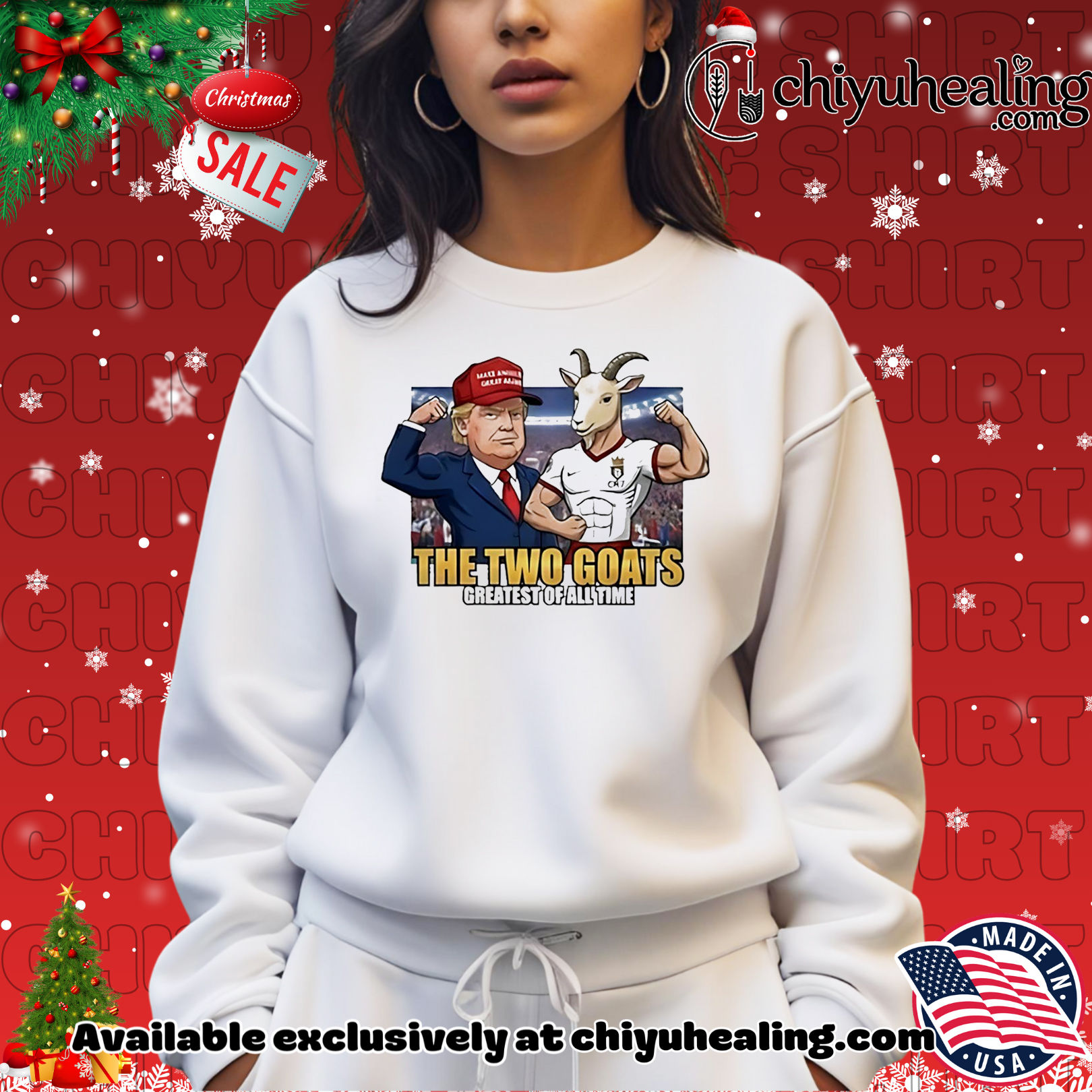 Trump Ronaldo Cr7 The Two Goats Meme Greatest Of All Time shirt, Hoodie, Sweatshirt, Poster Canvas, Mug, Ornaments Trump Ronaldo Cr7 The Two Goats Meme Greatest Of All Time shirt, Hoodie, Sweatshirt, Poster Canvas, Mug, Ornaments