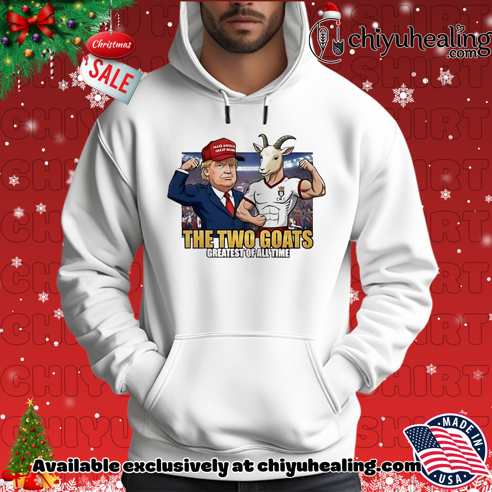 Trump Ronaldo Cr7 The Two Goats Meme Greatest Of All Time shirt, Hoodie, Sweatshirt, Poster Canvas, Mug, Ornaments 2 Trump Ronaldo Cr7 The Two Goats Meme Greatest Of All Time shirt, Hoodie, Sweatshirt, Poster Canvas, Mug, Ornaments