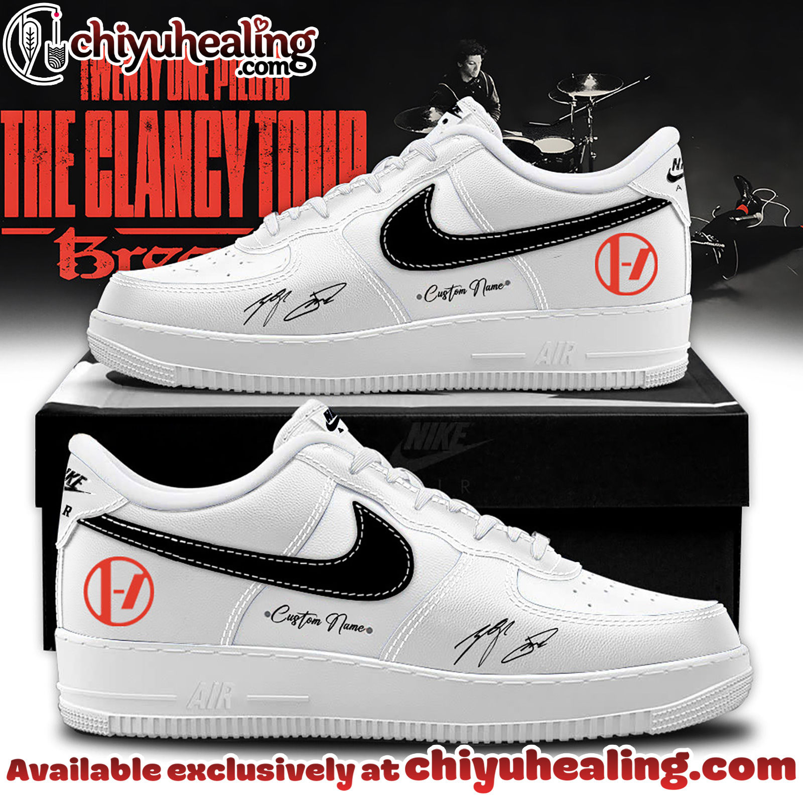 Twenty One Pilots The Clancy Tour Breach Air Force 1 Sneaker Shoes - Ver 2