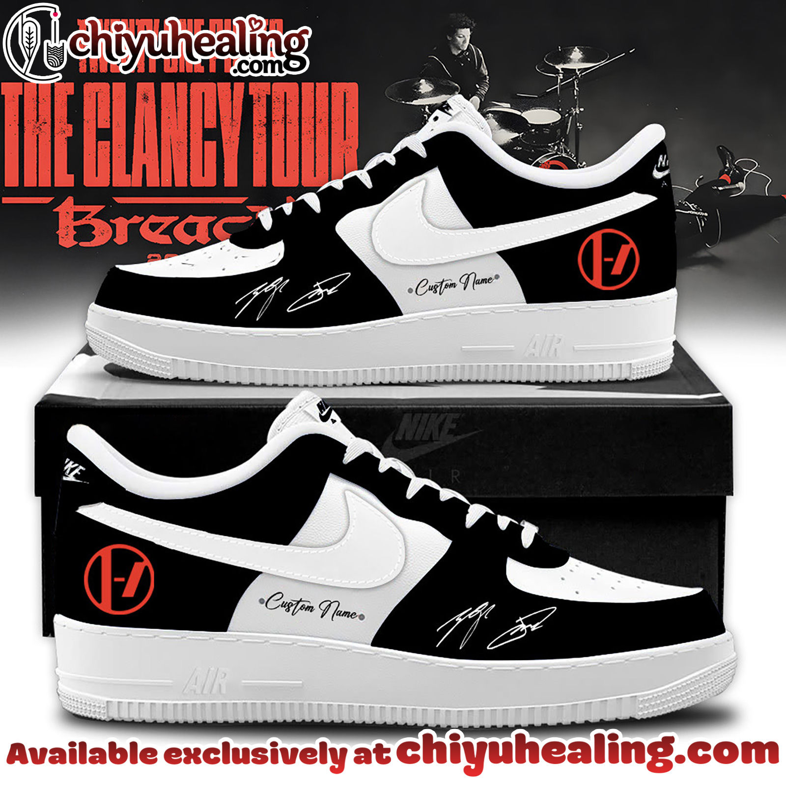 Twenty One Pilots The Clancy Tour Breach Air Force 1 Sneaker Shoes - Ver 3