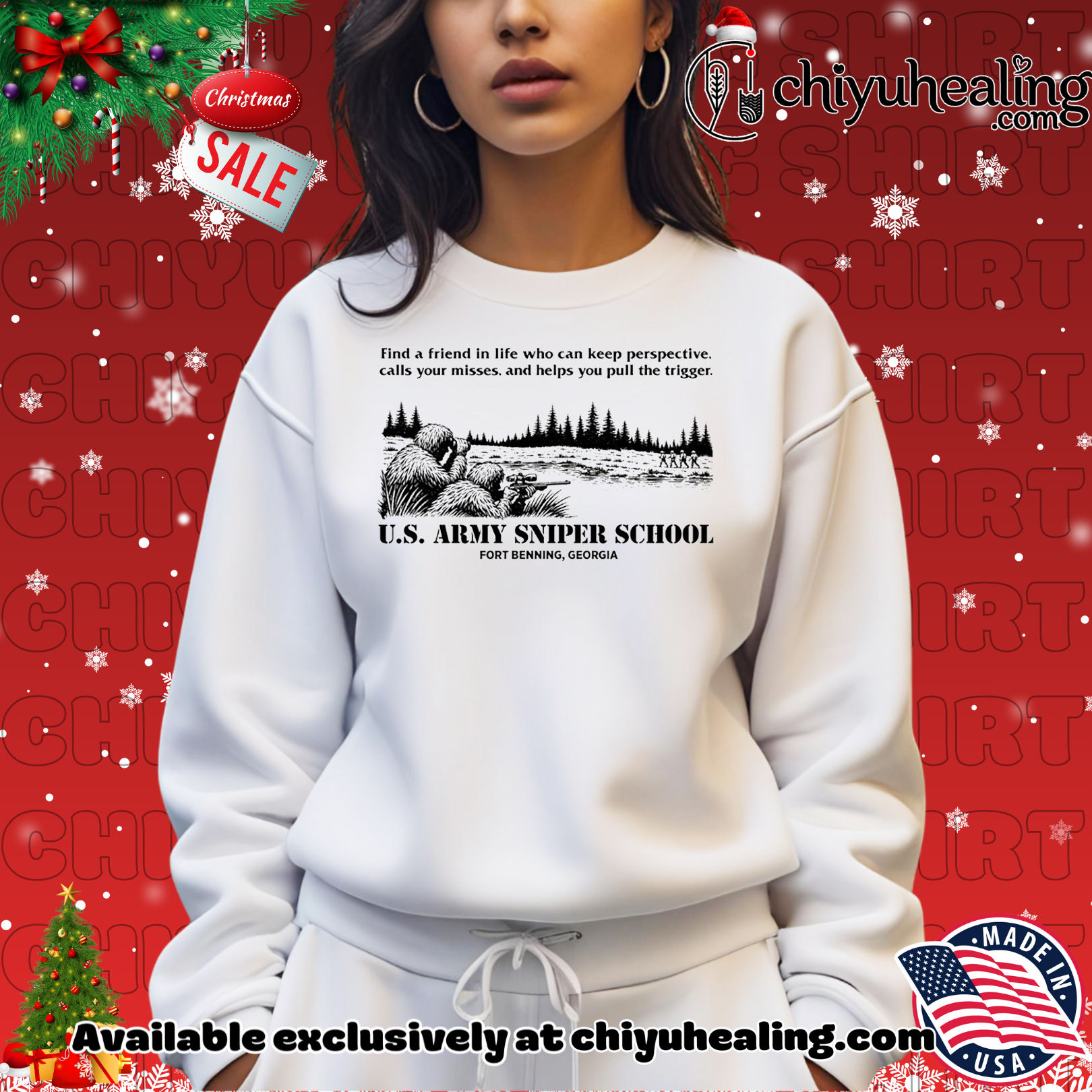 US Army Sniper School find a friend in life who can keep perspective shirt, Hoodie, Sweatshirt, Poster Canvas, Mug, Ornaments US Army Sniper School find a friend in life who can keep perspective shirt, Hoodie, Sweatshirt, Poster Canvas, Mug, Ornaments