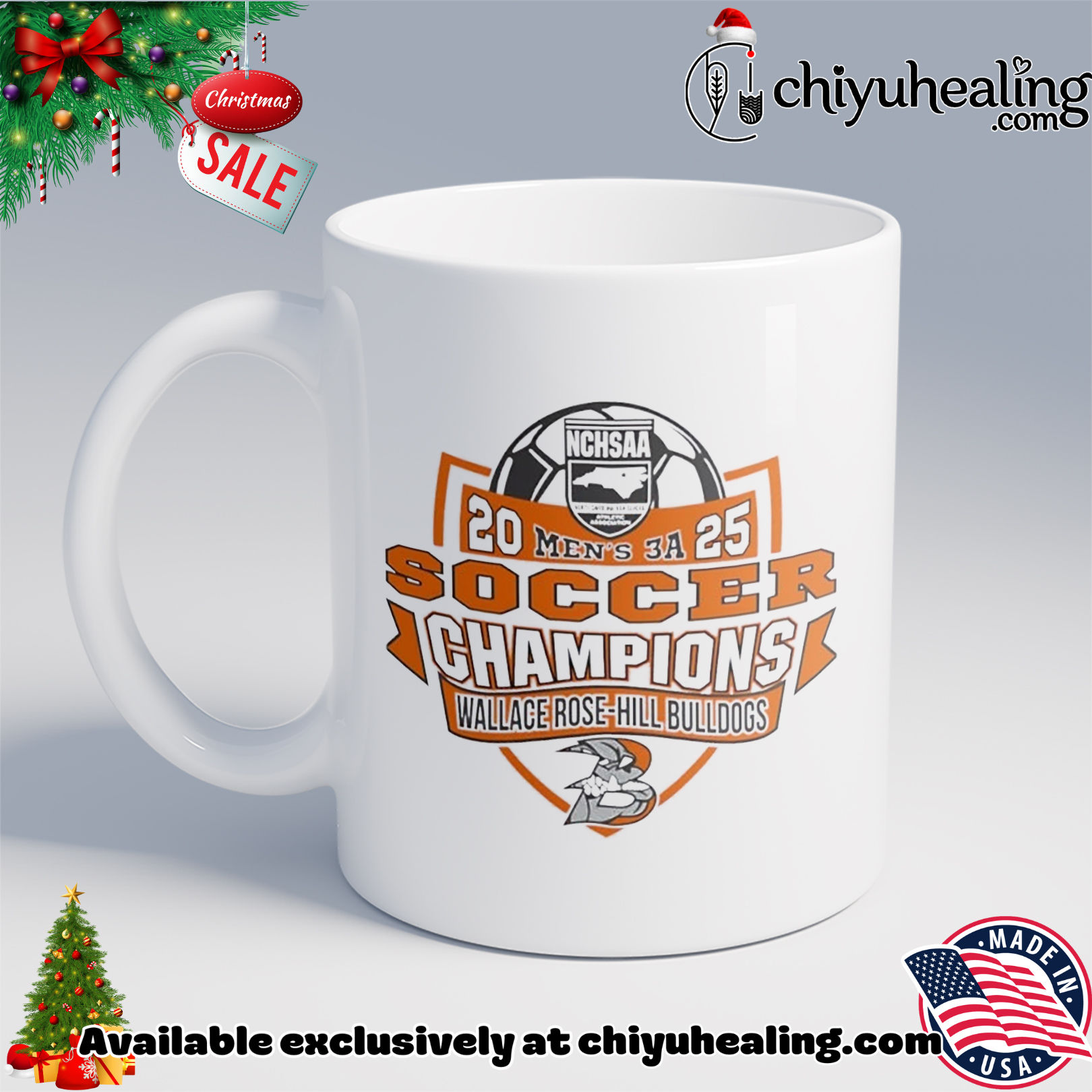 Wallace Rose-Hill Bulldogs NCHSAA Soccer Division 3A Champions 2025 Christmas ornament, Hoodie, Sweatshirt, Poster Canvas, Mug, Ornaments 6 Wallace Rose-Hill Bulldogs NCHSAA Soccer Division 3A Champions 2025 Christmas ornament, Hoodie, Sweatshirt, Poster Canvas, Mug, Ornaments