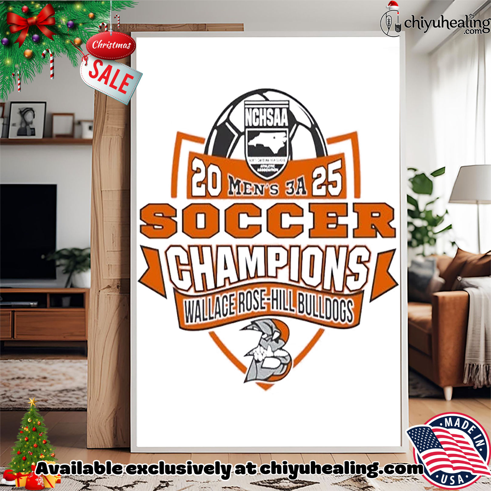 Wallace Rose-Hill Bulldogs NCHSAA Soccer Division 3A Champions 2025 Christmas ornament, Hoodie, Sweatshirt, Poster Canvas, Mug, Ornaments 4 Wallace Rose-Hill Bulldogs NCHSAA Soccer Division 3A Champions 2025 Christmas ornament, Hoodie, Sweatshirt, Poster Canvas, Mug, Ornaments