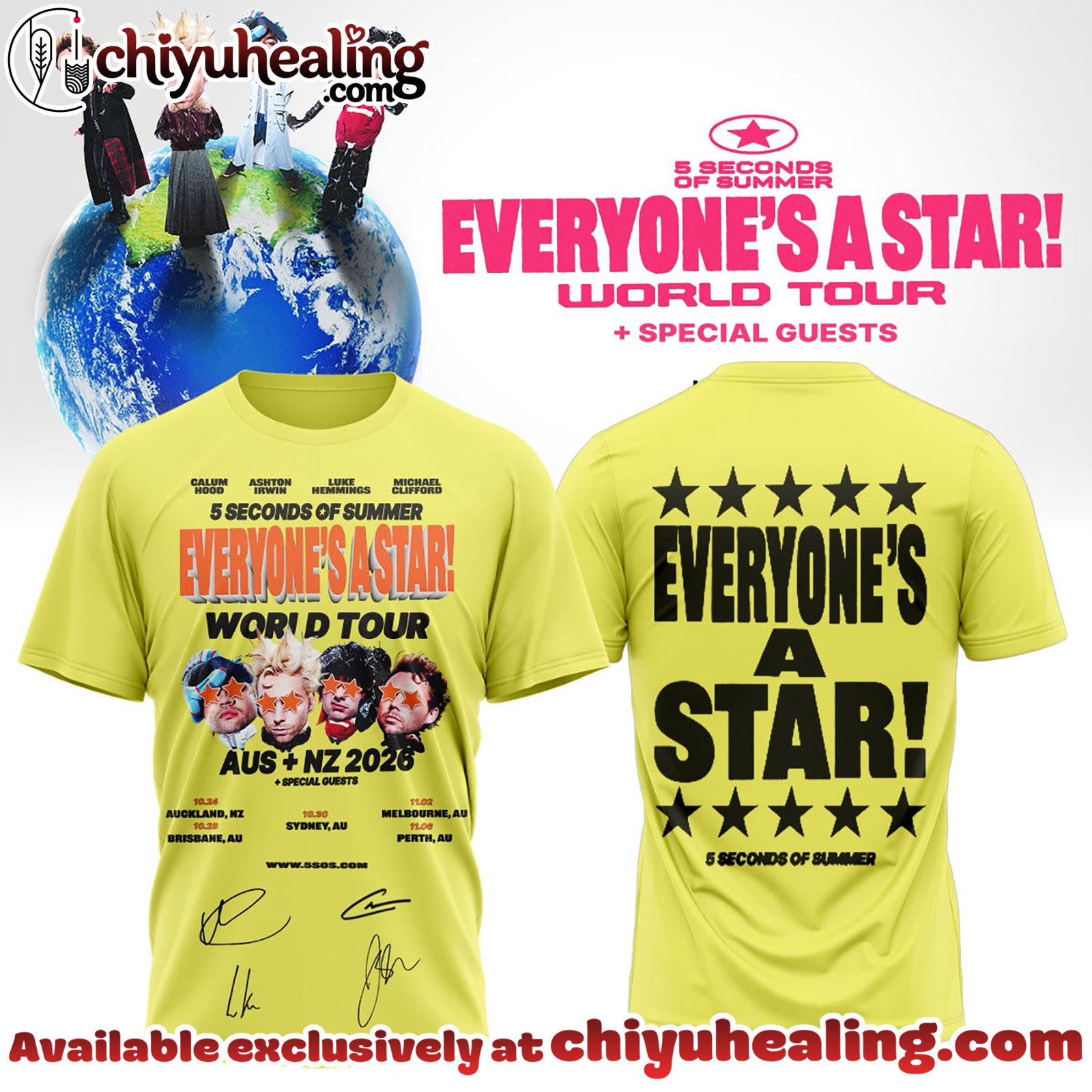 5SOS EVERYONES A STAR World Tour AUS - NZ Shirt