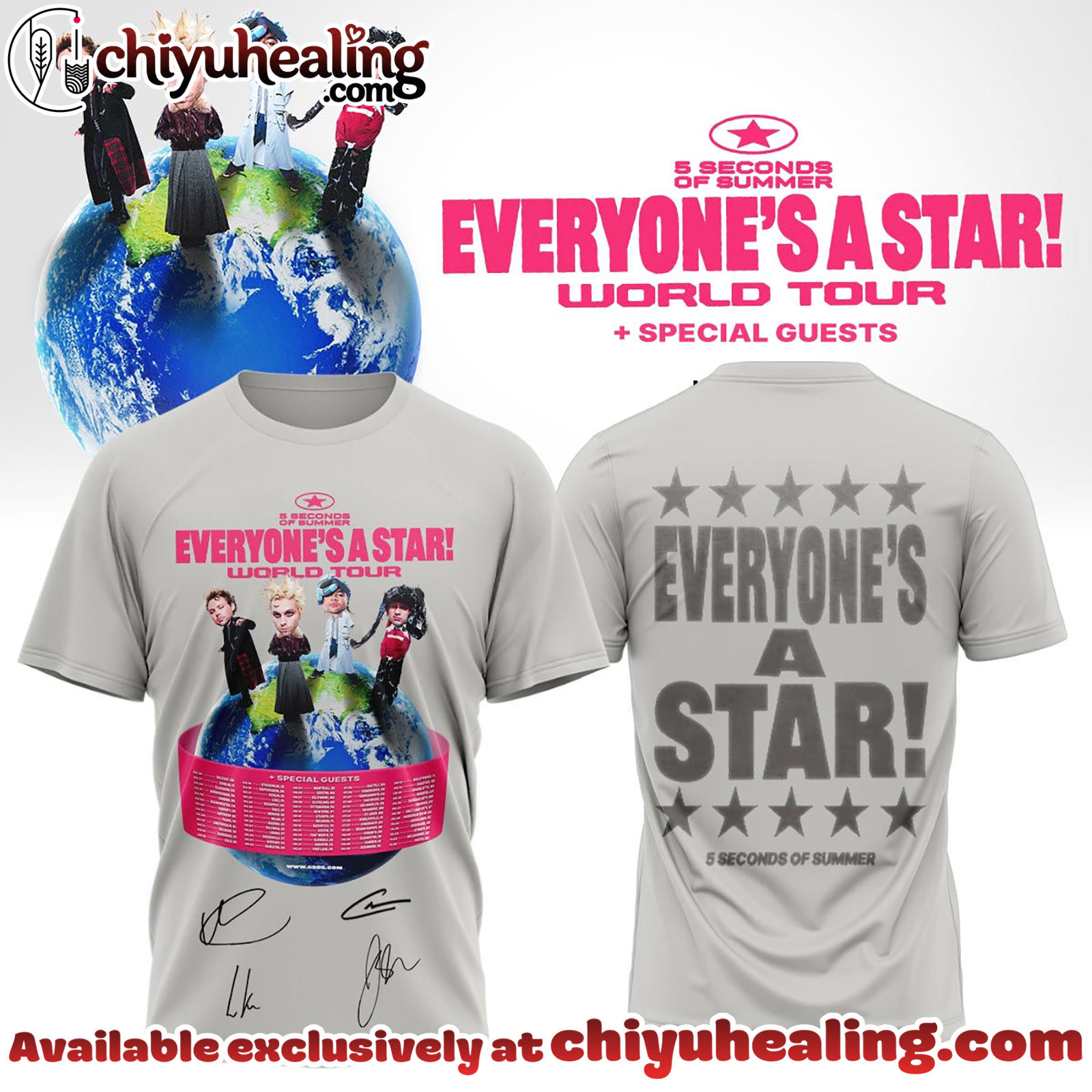 5SOS EVERYONES A STAR World Tour Shirt - Ver 4