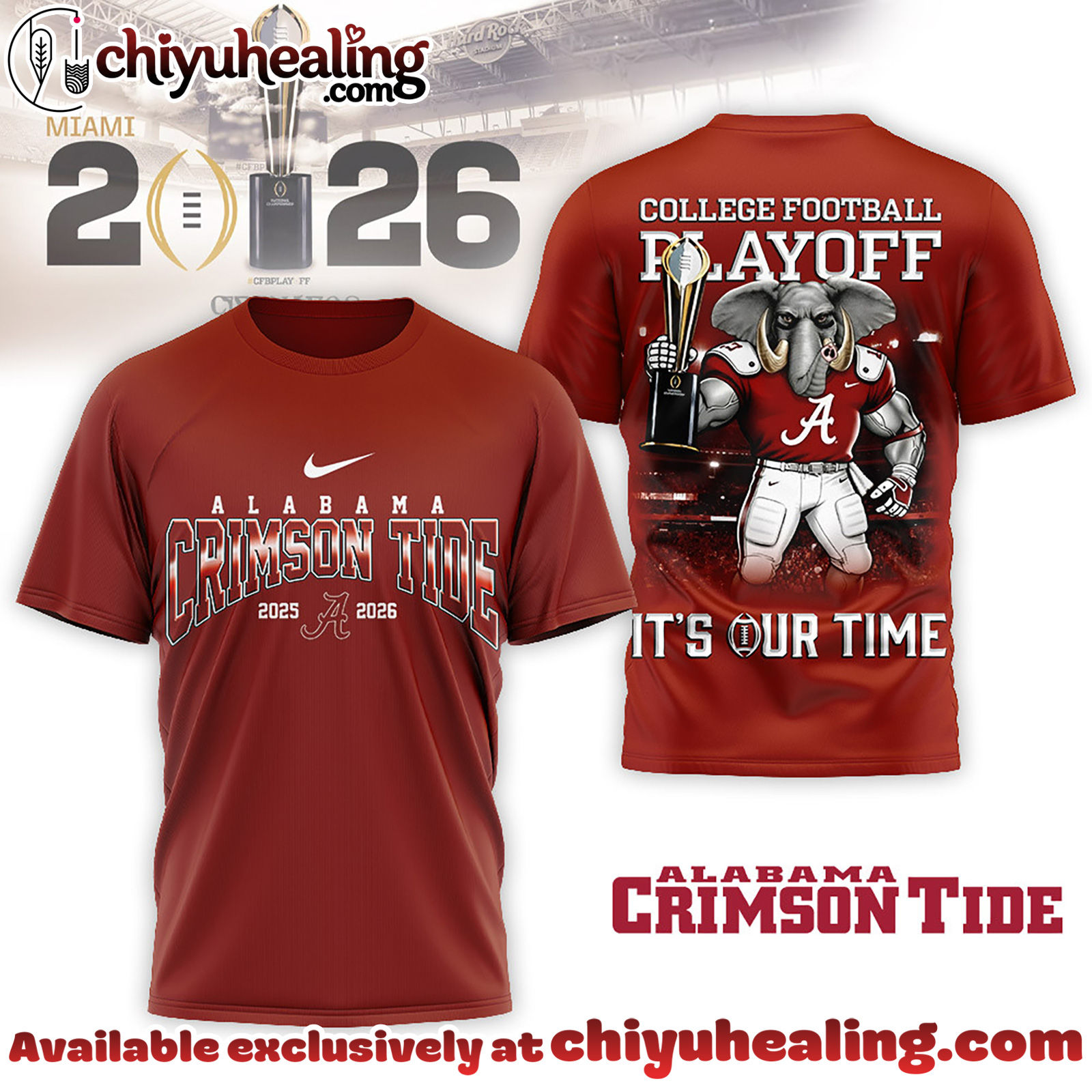 Alabama Crimson Tide Premium NCAA 2026 College Football Playoff Championship