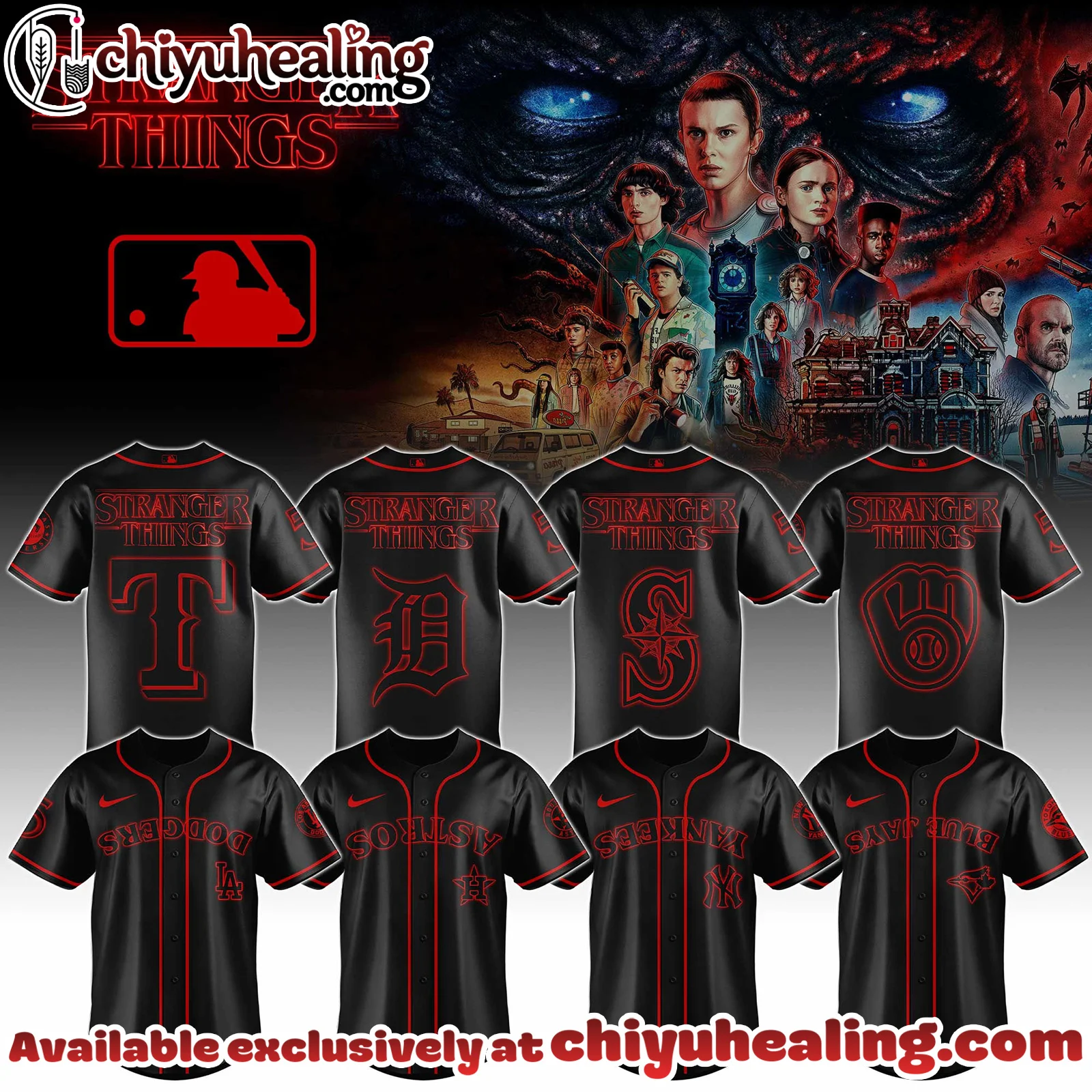 All Team MLB x Stranger Things Limited Edition Jersey