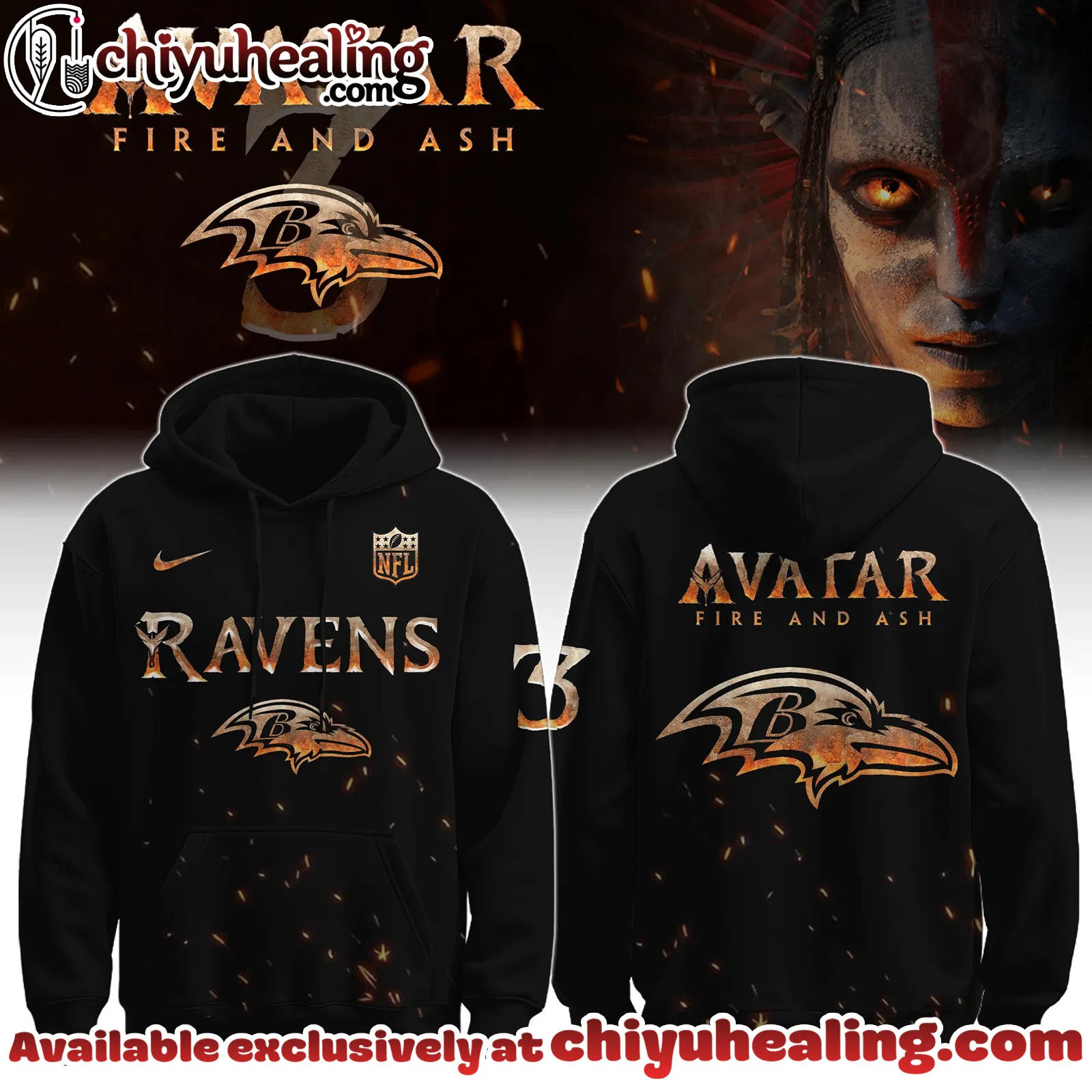 All Team NFL Baltimore Ravens x Avatar Hoodie Limited Hoodie, Selling Out Fast