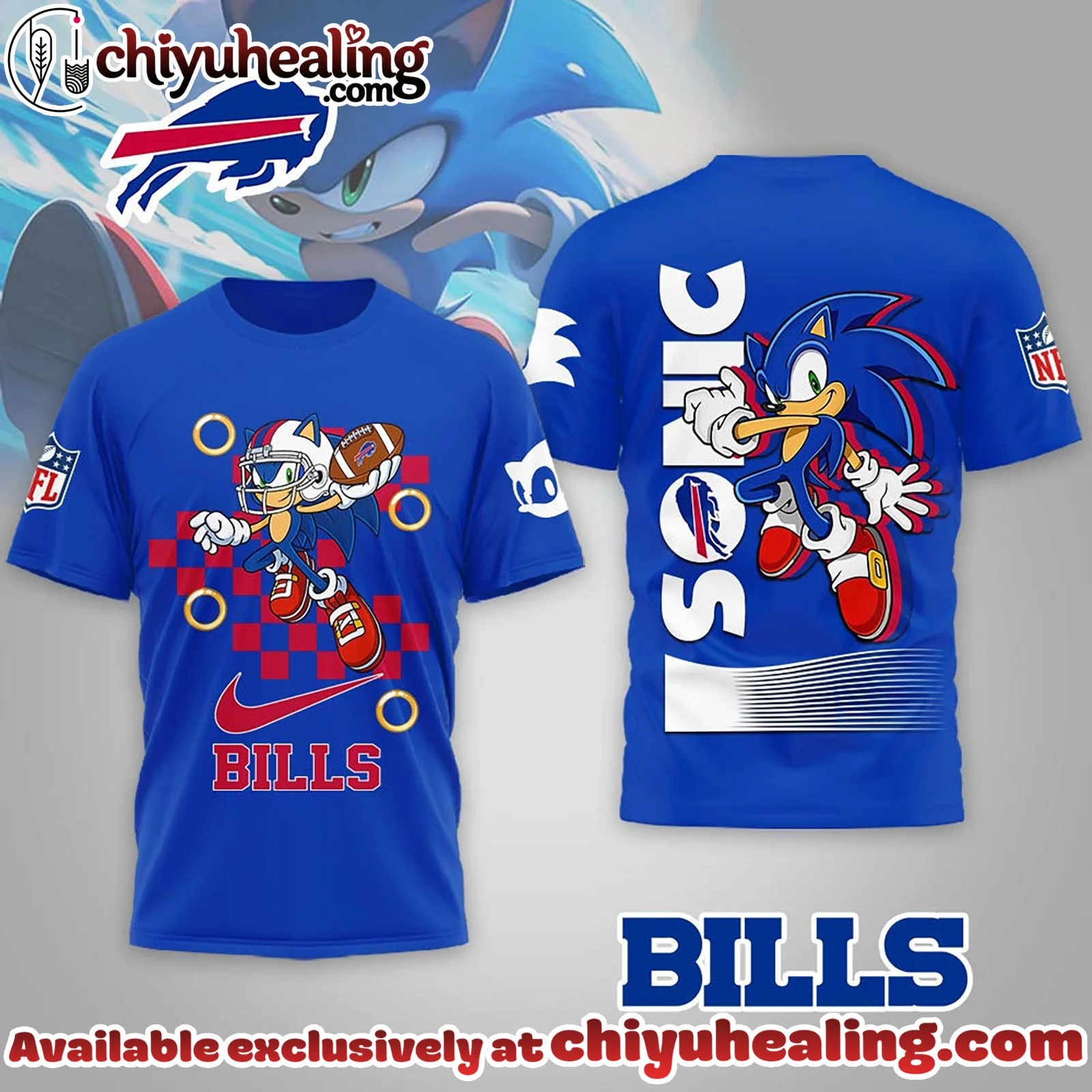 All Team NFL Buffalo Bills Premium NFL Sonic The Hedgehog 3D Shirt, Hoodie, Sweatshirt