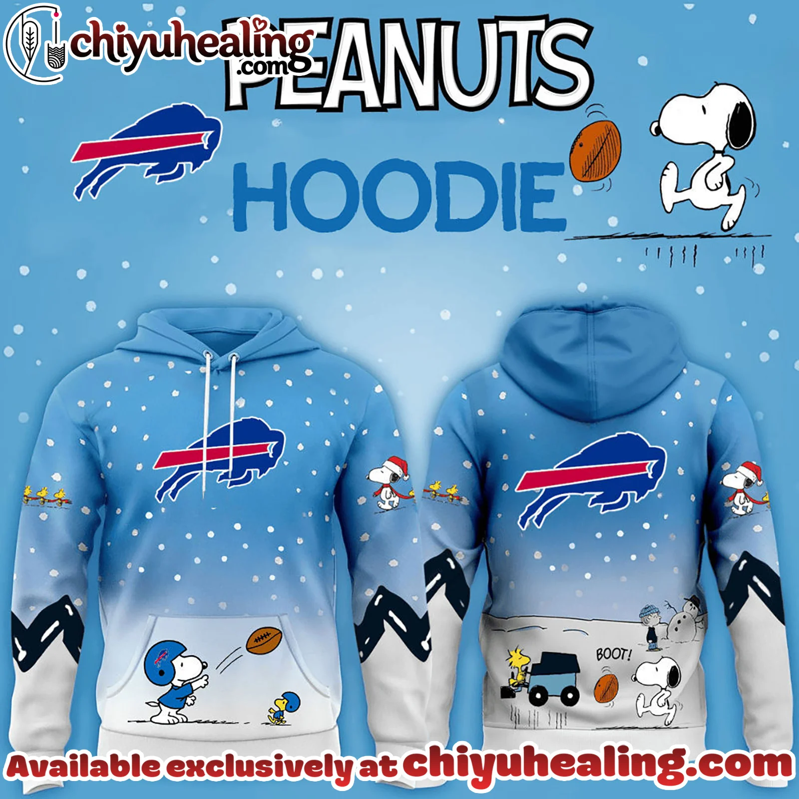 All Team NFL Buffalo Bills x Peanuts Hoodie Christmas Limited Edition-3D Unisex Hoodie, Shirt, Sweatshirt