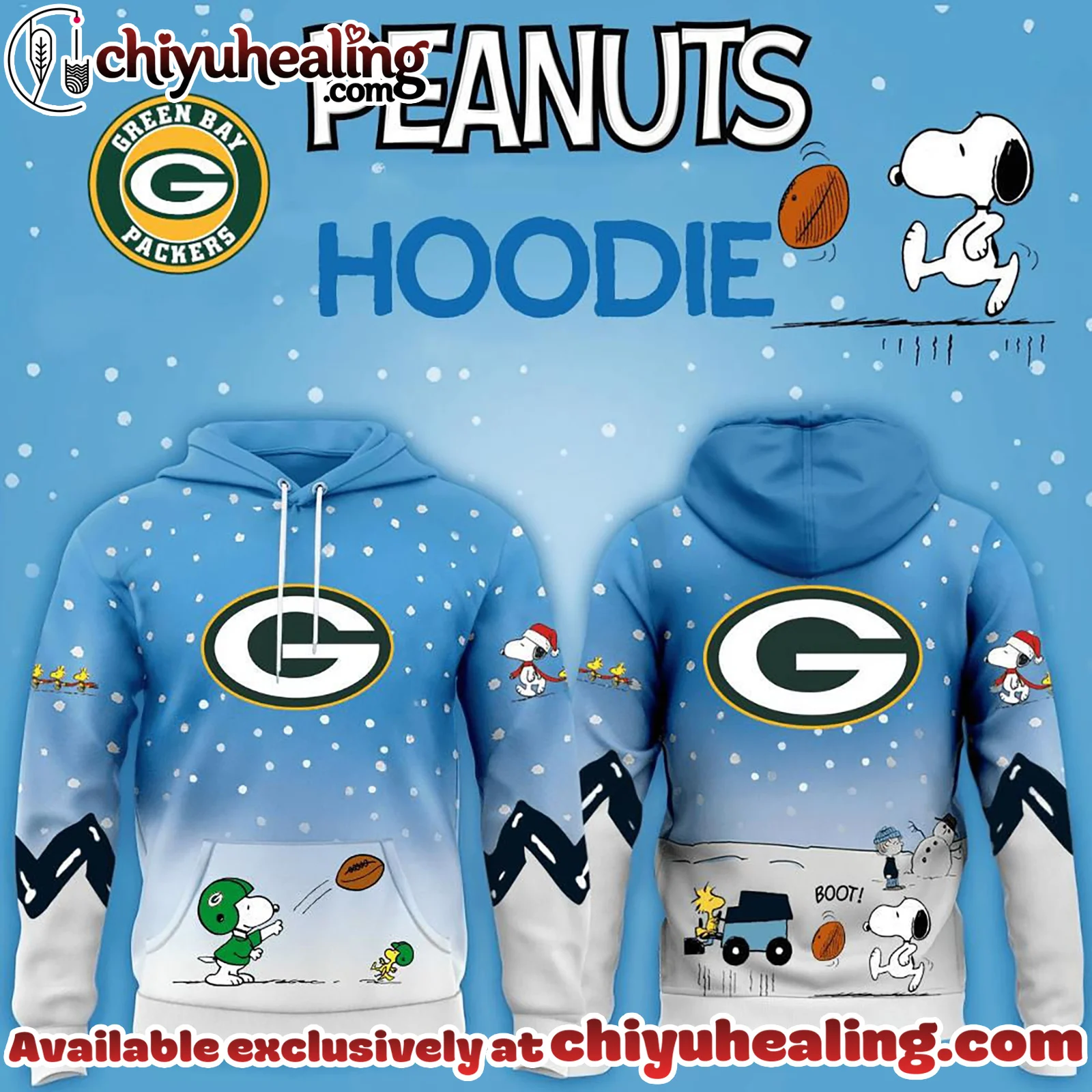 All Team NFL Green Bay Packers x Peanuts Hoodie Christmas Limited Edition-3D Unisex Hoodie, Shirt, Sweatshirt