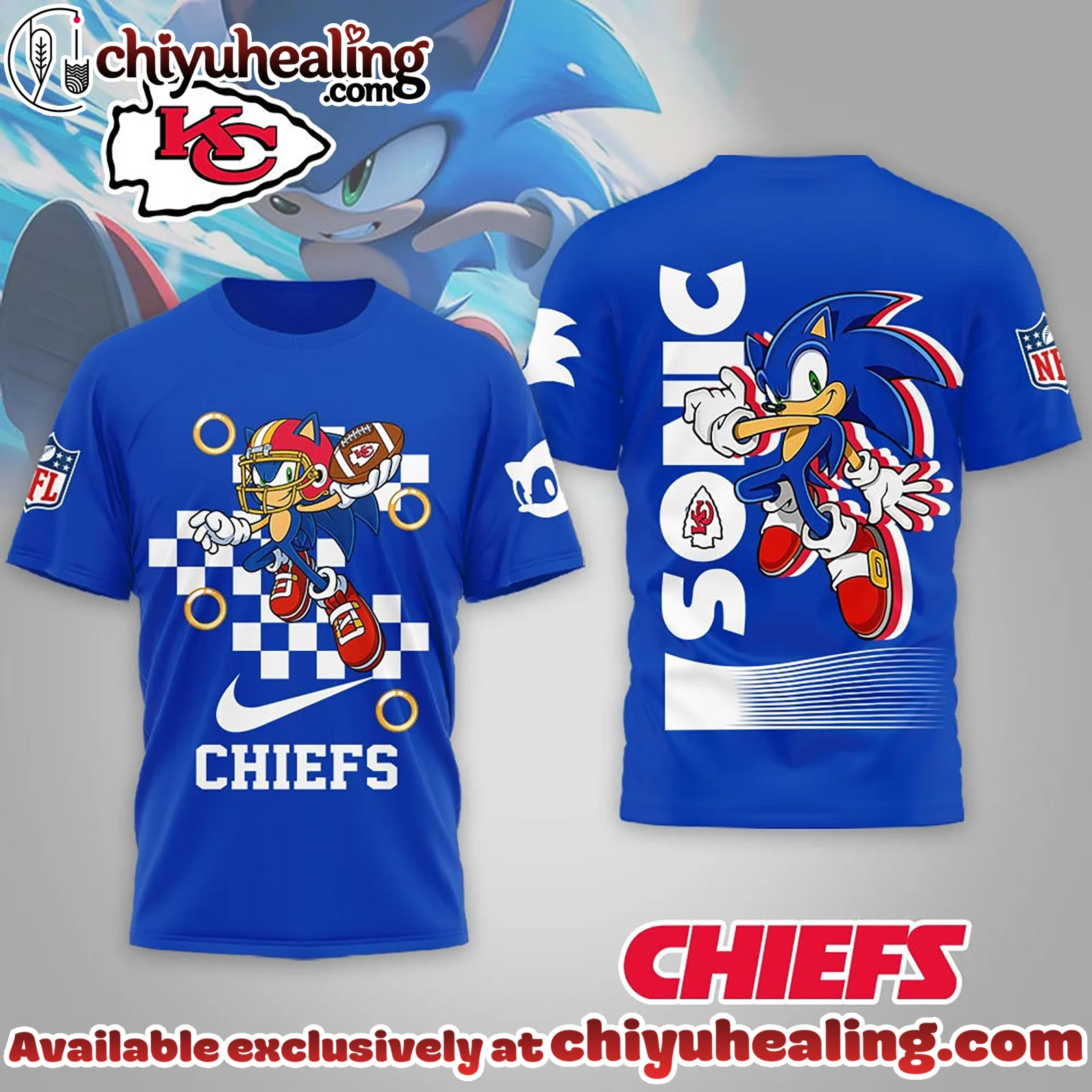 All Team NFL Kansas City Chiefs Premium NFL Sonic The Hedgehog 3D Shirt, Hoodie, Sweatshirt