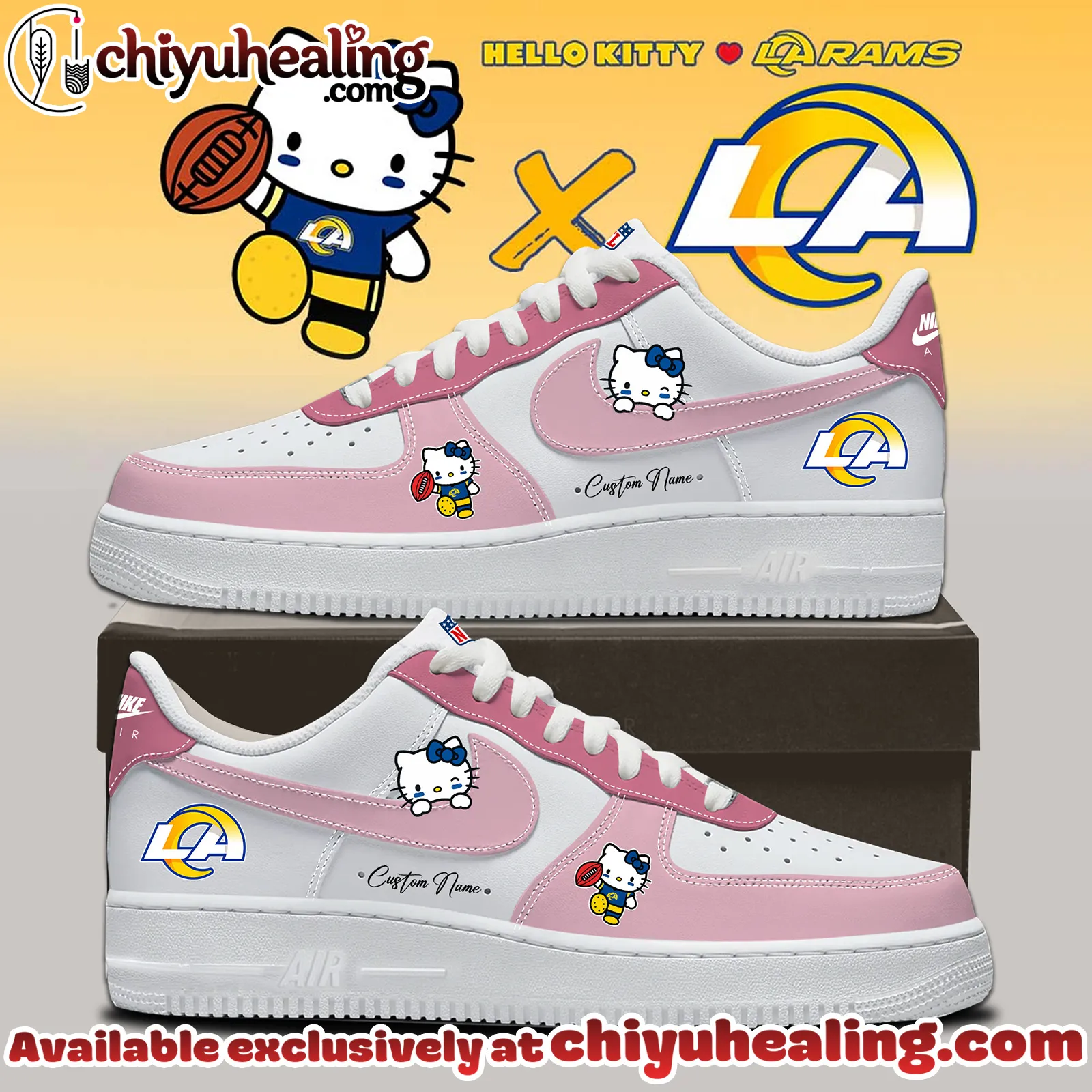 All Team NFL Los Angeles Rams x Hello Kitty Limited Air Force 1