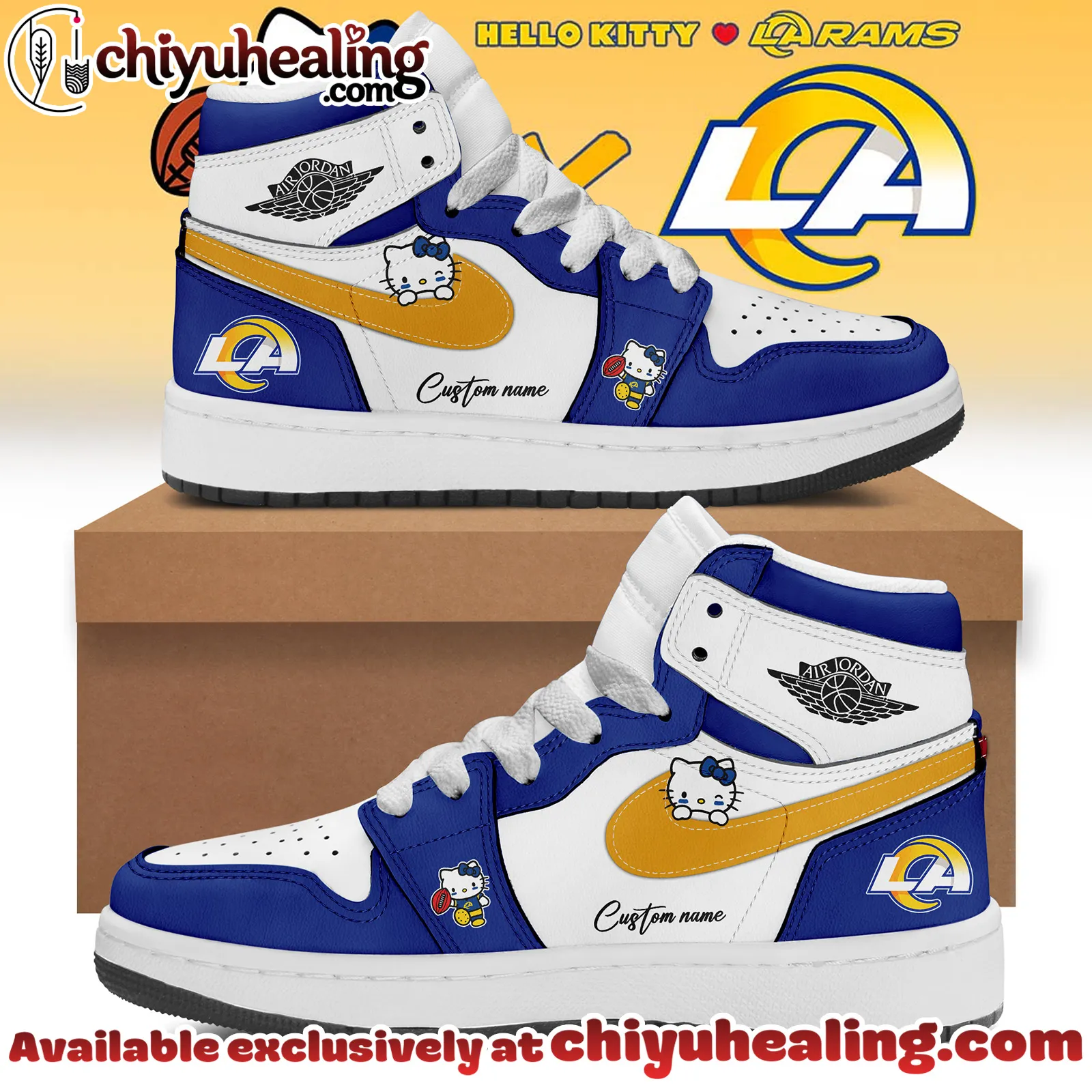 All Team NFL Los Angeles Rams x Hello Kitty Limited Air Jordan 1
