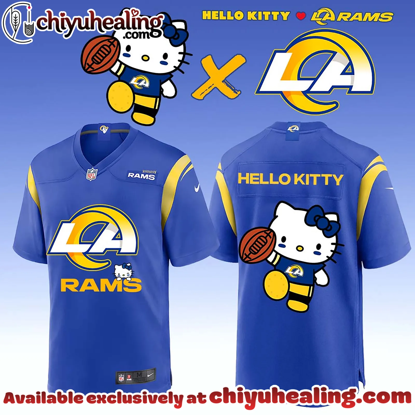 All Team NFL Los Angeles Rams x Hello Kitty Limited Jersey 1 - Ver 2