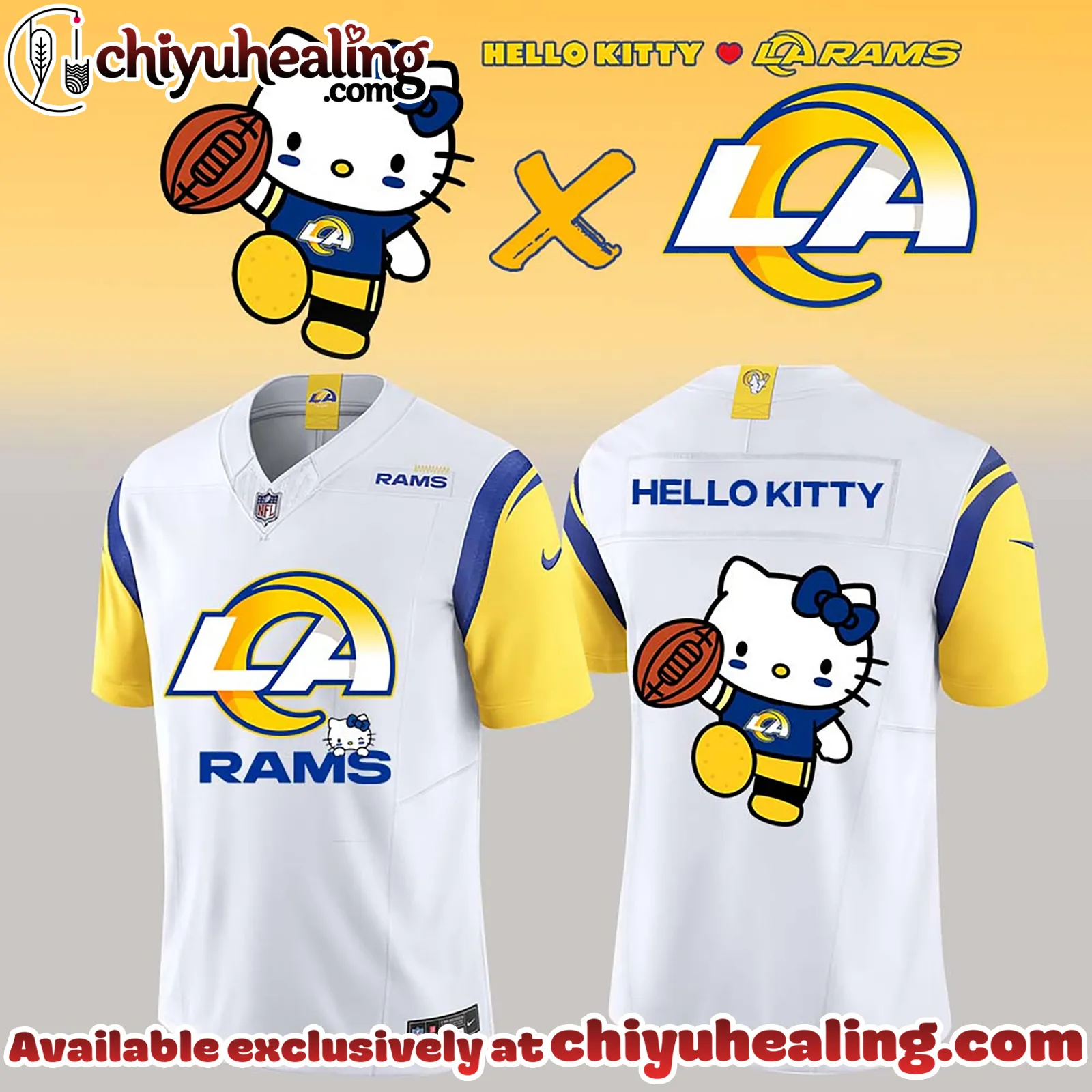 All Team NFL Los Angeles Rams x Hello Kitty Limited Jersey 1
