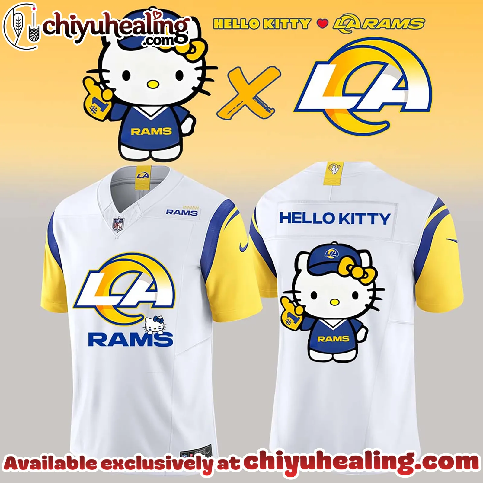 All Team NFL Los Angeles Rams x Hello Kitty Limited Jersey 2