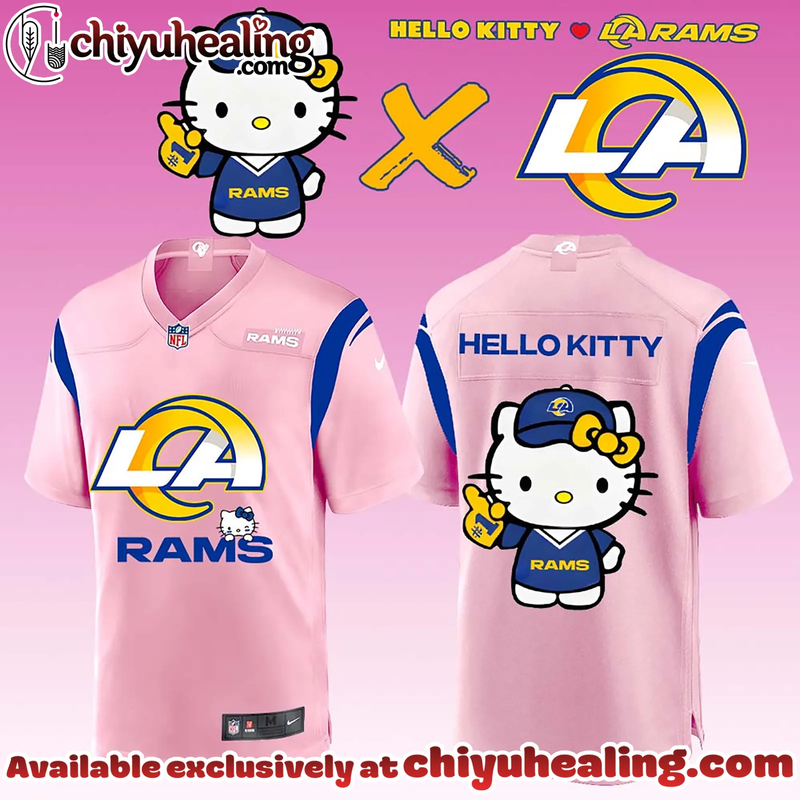 All Team NFL Los Angeles Rams x Hello Kitty Limited Jersey 2 - Ver 3