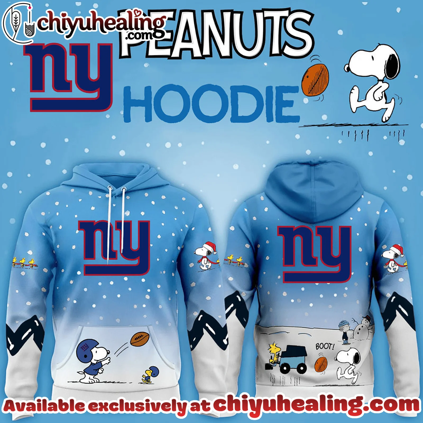 All Team NFL New York Giants x Peanuts Hoodie Christmas Limited Edition-3D Unisex Hoodie, Shirt, Sweatshirt