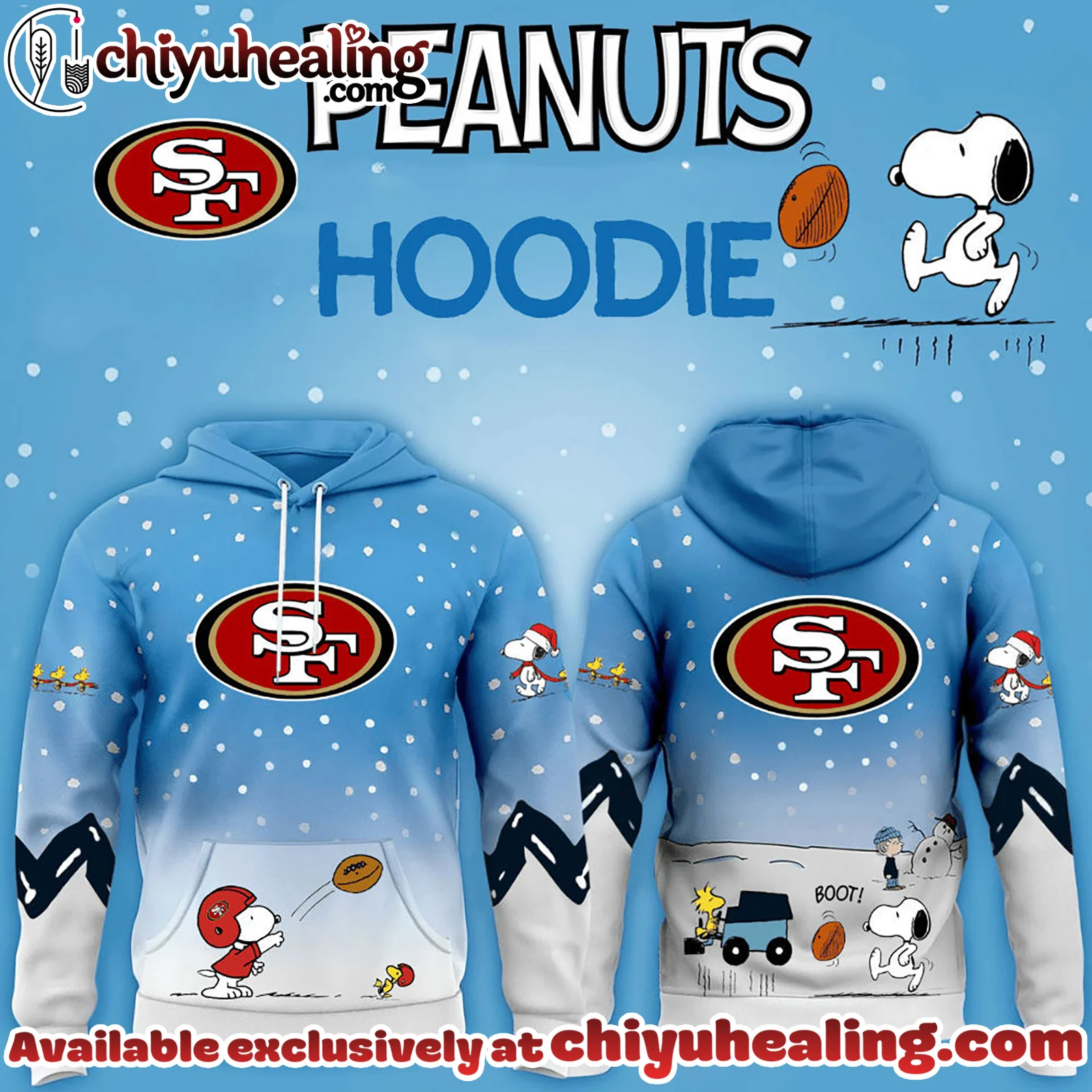 All Team NFL San Francisco 49ers x Peanuts Hoodie Christmas Limited Edition-3D Unisex Hoodie, Shirt, Sweatshirt