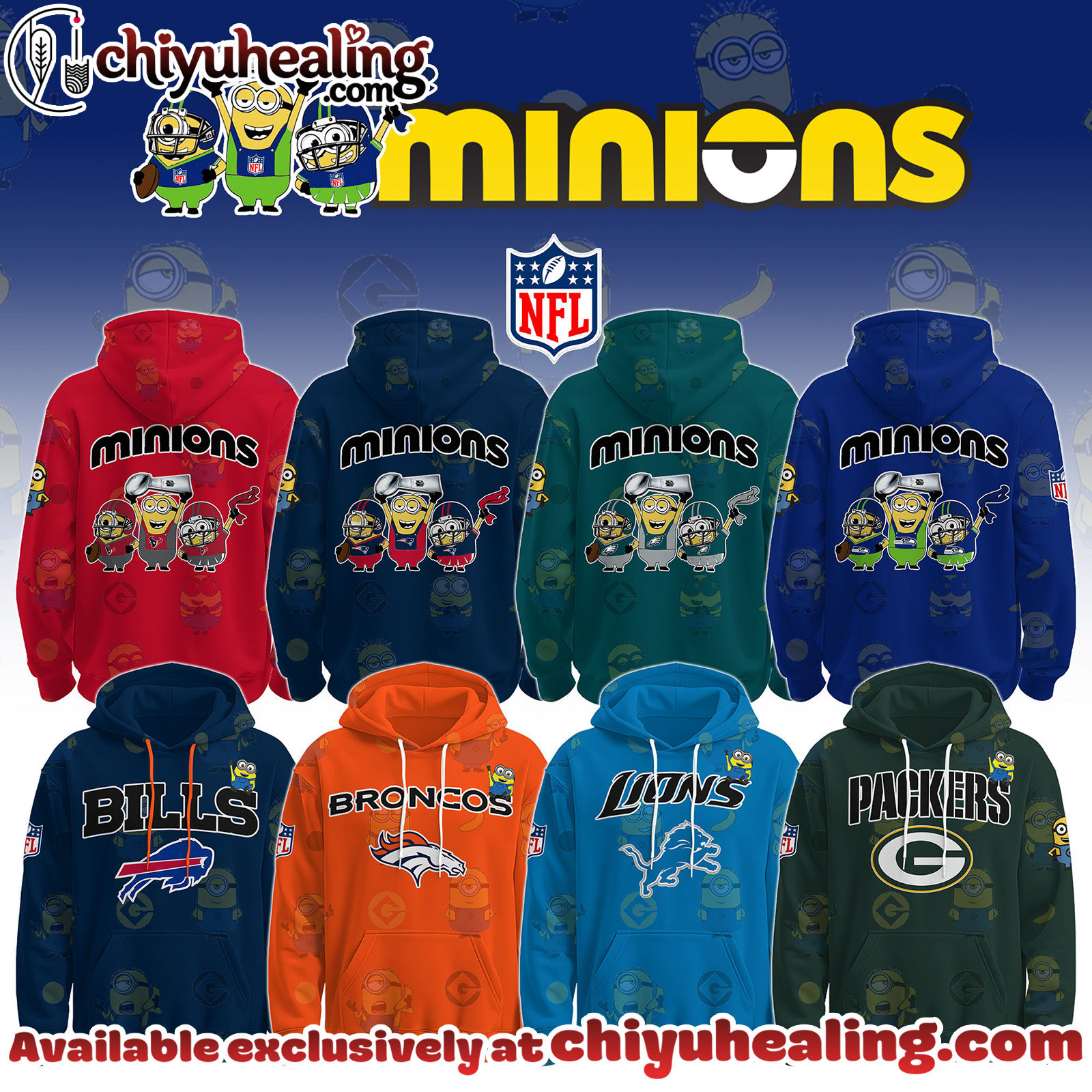 ALL TEAM NFL x Minions Limited Edition - Selling Out Fast Hoodie, Sweatshirt, T-shirt