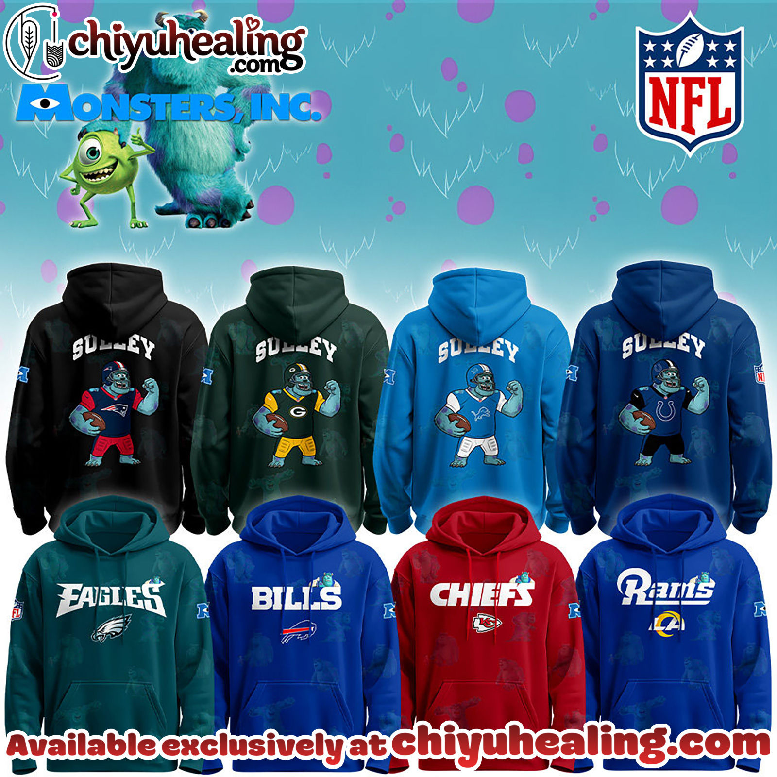 All Team NFL x Monsters, Inc Limited Edition Hoodie Cutest Drop of the Year Hoodie, Tshirt, Sweatshirt